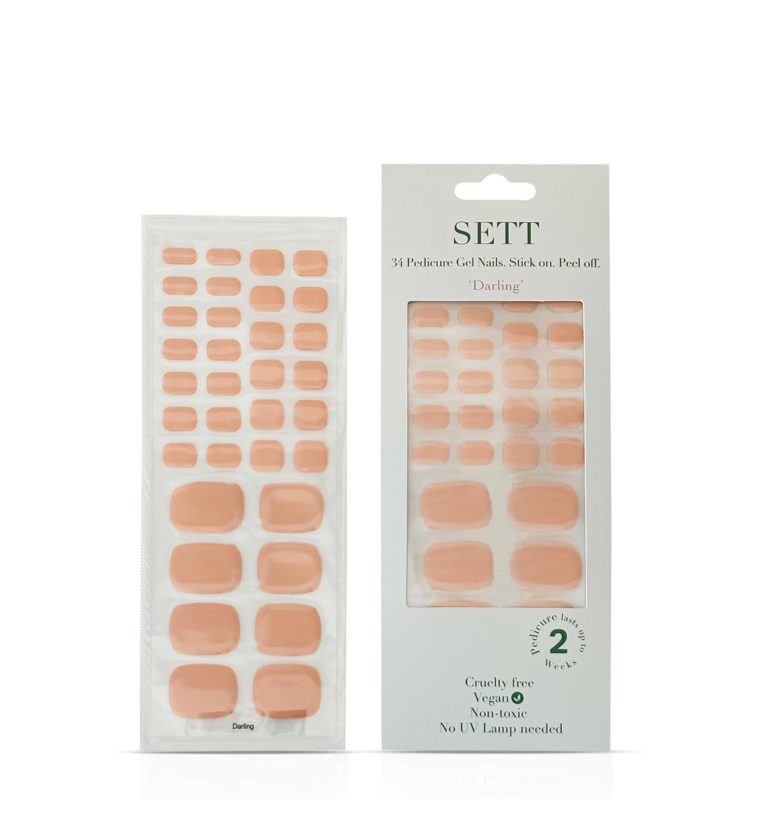 SETT NAILS SETT Gel nail polish no UV lamp required "Darling" pedicure