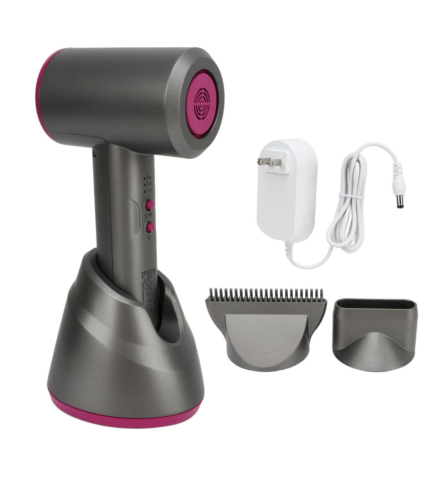 NDNCZDHC Cordless Handheld Hair Dryer Portable Rechargeable Cold Hot Blow Dryer for Home Travel Gray 100 240V(US plug) - Buy Online on GoSupps.com