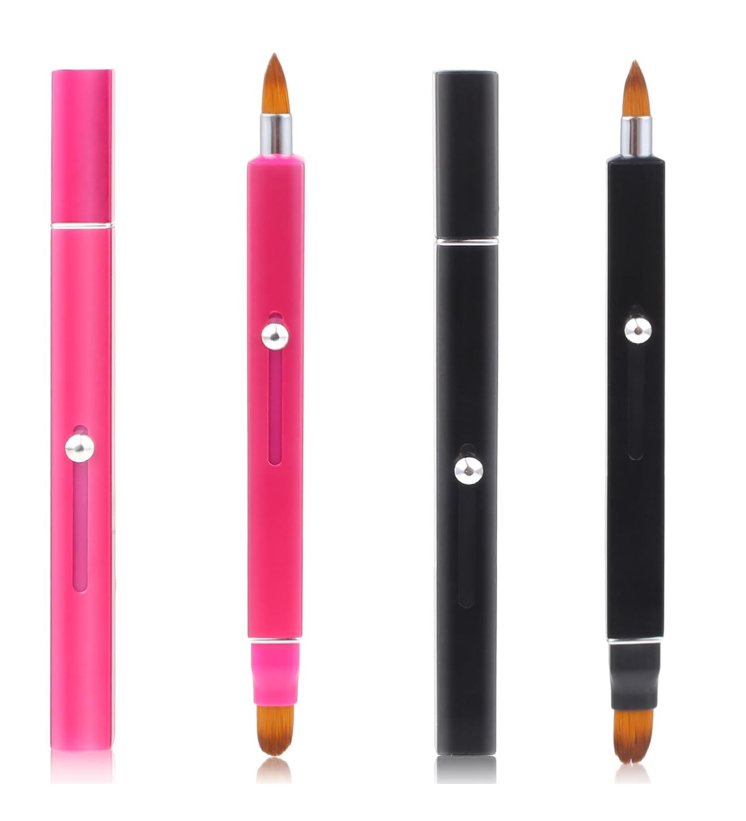 Ouligay 2PCS Retractable Lip Makeup Brushes - Dual-End Portable Lip Brush for Women and Girls - Buy Online on GoSupps.com