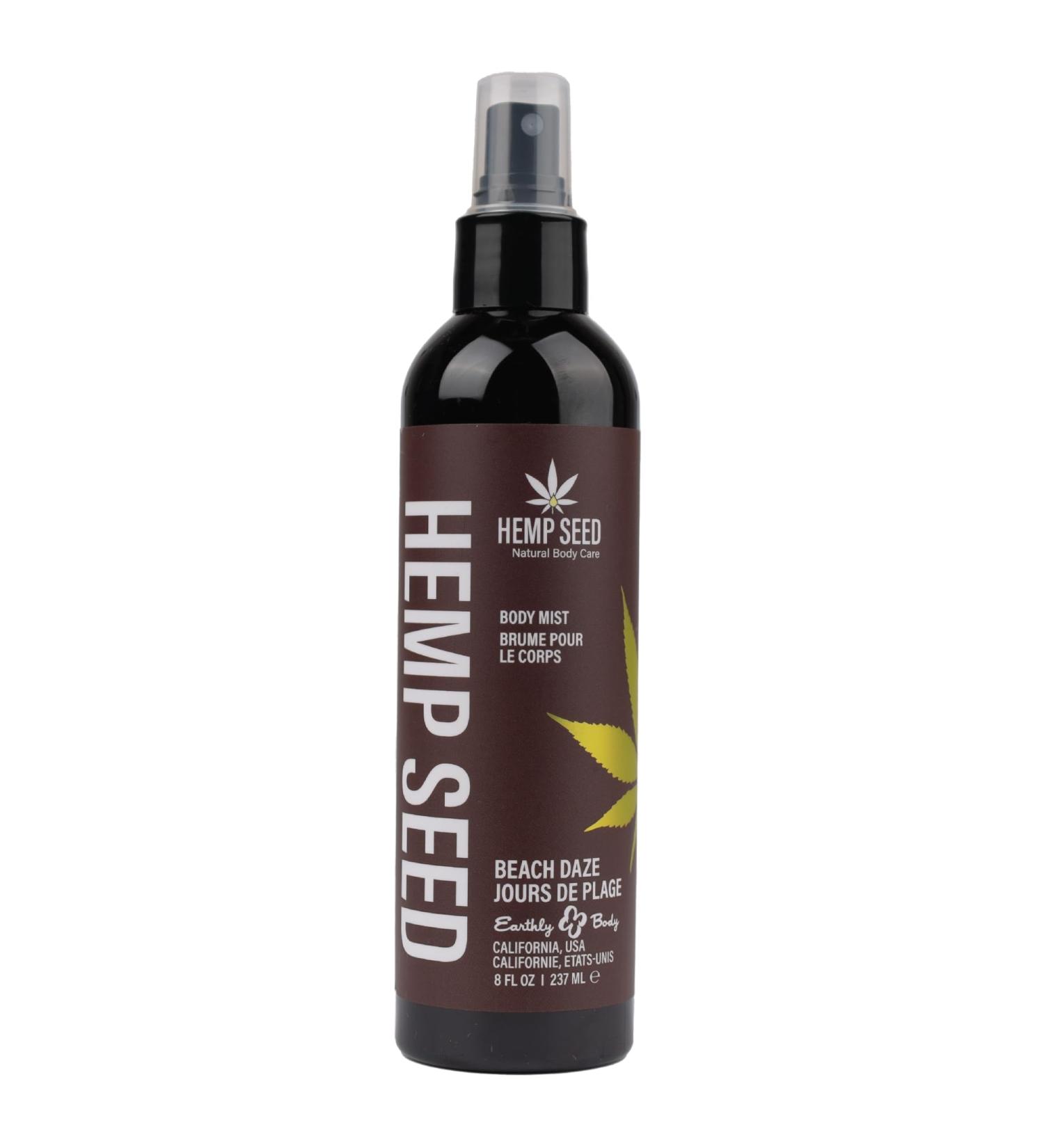 Hemp Seed Body Mist - 8 fl oz - Moisturizes Invigorates & Protects Skin - With Hemp Seed Oil Chamomile & Aloe Vera - Vegan Cruelty Free Beach Daze - Buy Online on GoSupps.com