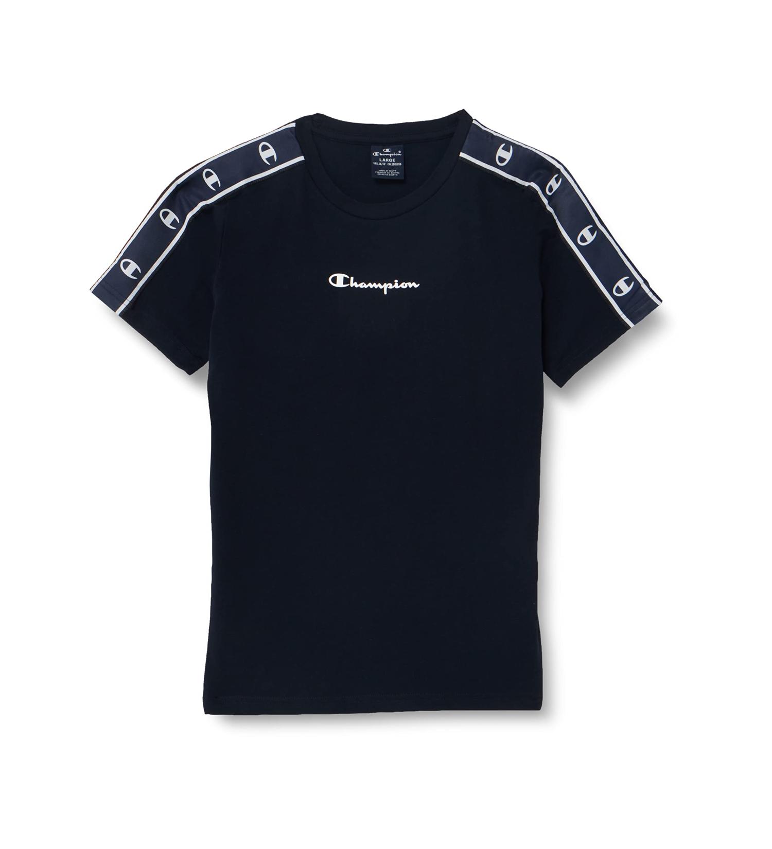 Champion Boys Legacy American Tape Small Logo S/S T-Shirt - Navy 3-4 Years | International Shipping Available - Buy Online on GoSupps.com