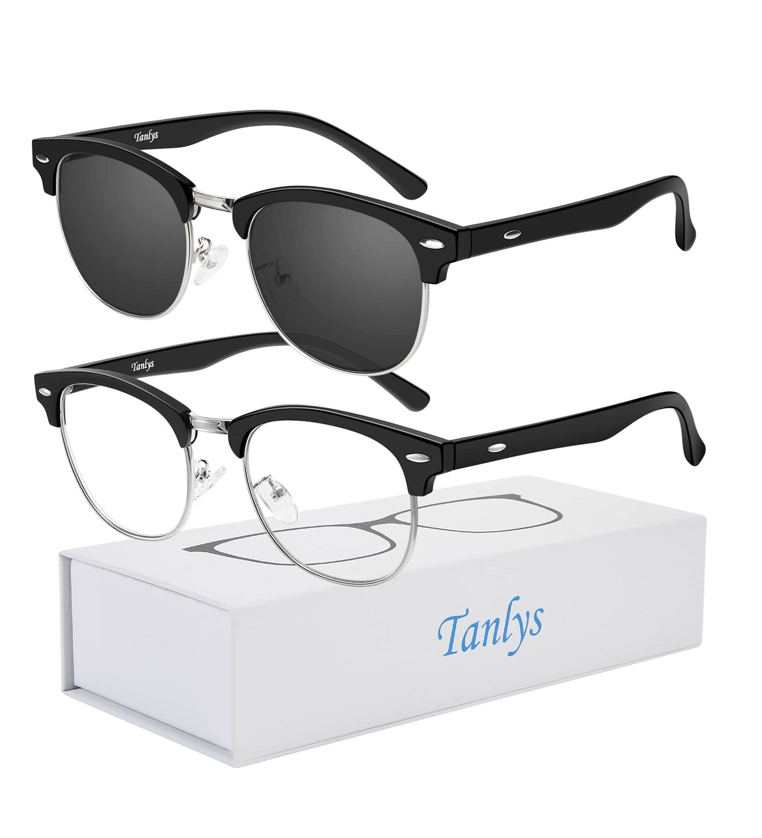 Tanlys 2 Pack Blue Light Blocking Glasses for Computer Eye Strain - Dry & Sour Eye Relief - 006-Sun & Blue Light - Buy Online on GoSupps.com
