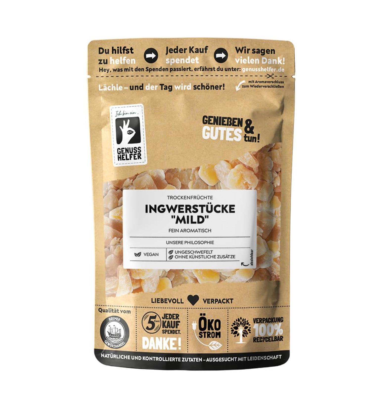 Buy Bremer Gew rzhandel Candied Ginger Pieces - Mild & Delicious Snack 200g | International Shipping Available - Buy Online on GoSupps.com