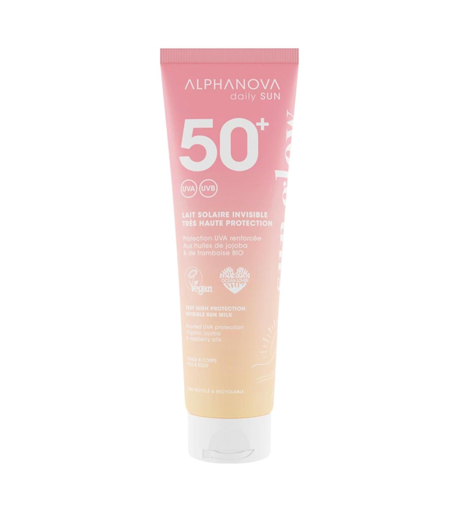  Alphanova ALPHANOVA Daily Sun Invisible Sunscreen Lotion SPF 50+ Face and Body Enhanced UVA Protection 150ml No White Cast - Buy Online on GoSupps.com