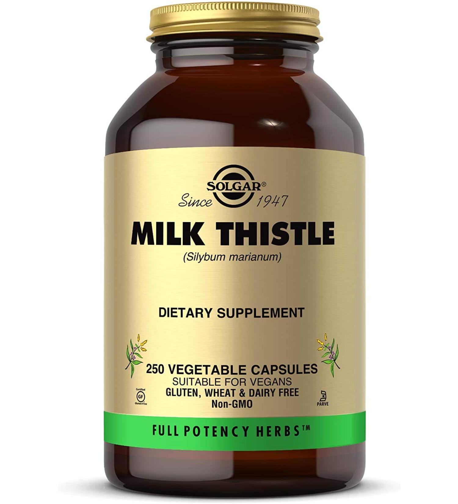 Buy Solgar Milk Thistle 250 Veg Capsules â€“ Liver Support & Antioxidant - Buy Online on GoSupps.com