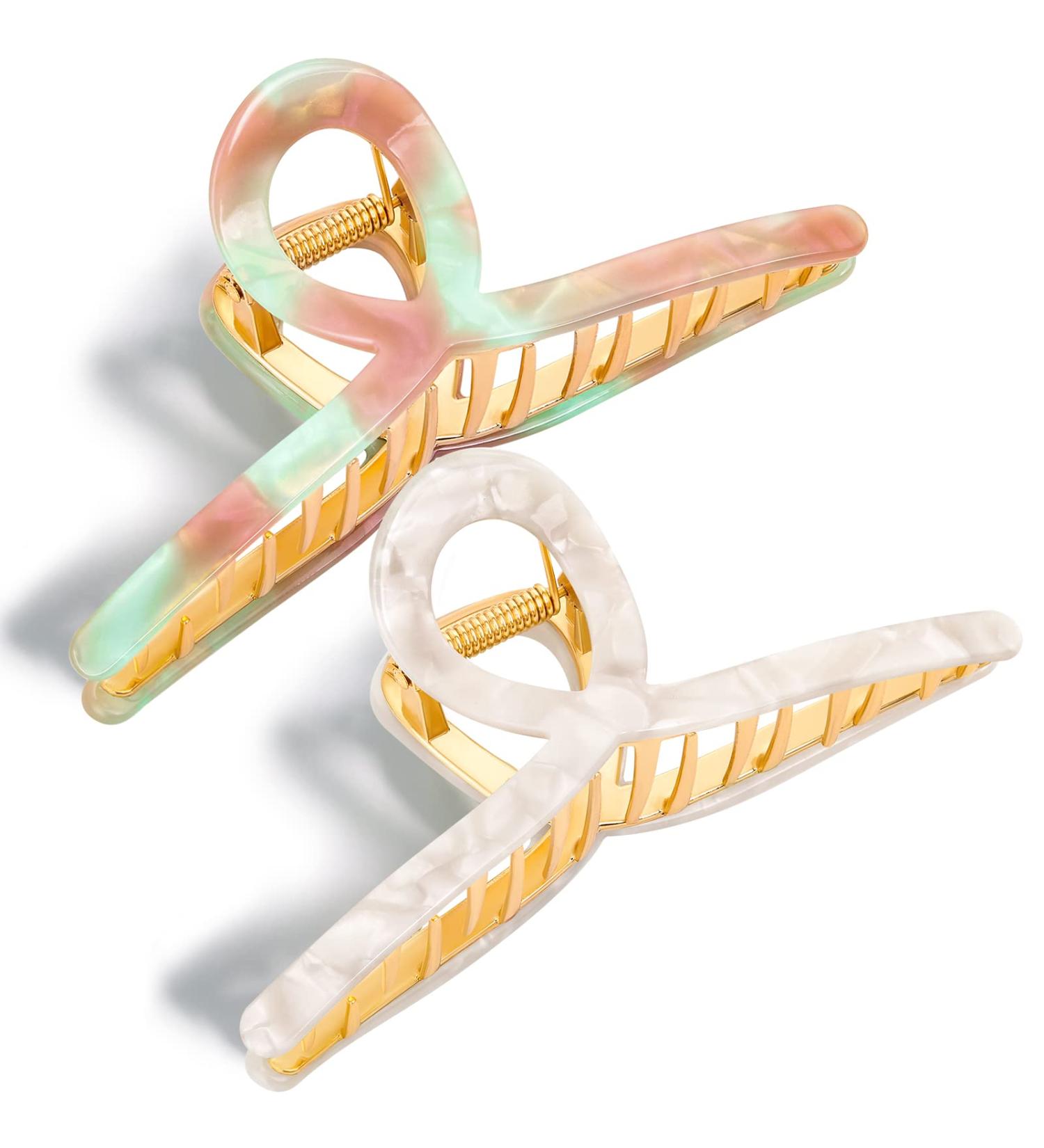 Sublaga 2 Pcs Large Metal Hair Claw Clips - Strong Hold Shark Hair Clip Set for Women and Girls - Buy Online on GoSupps.com