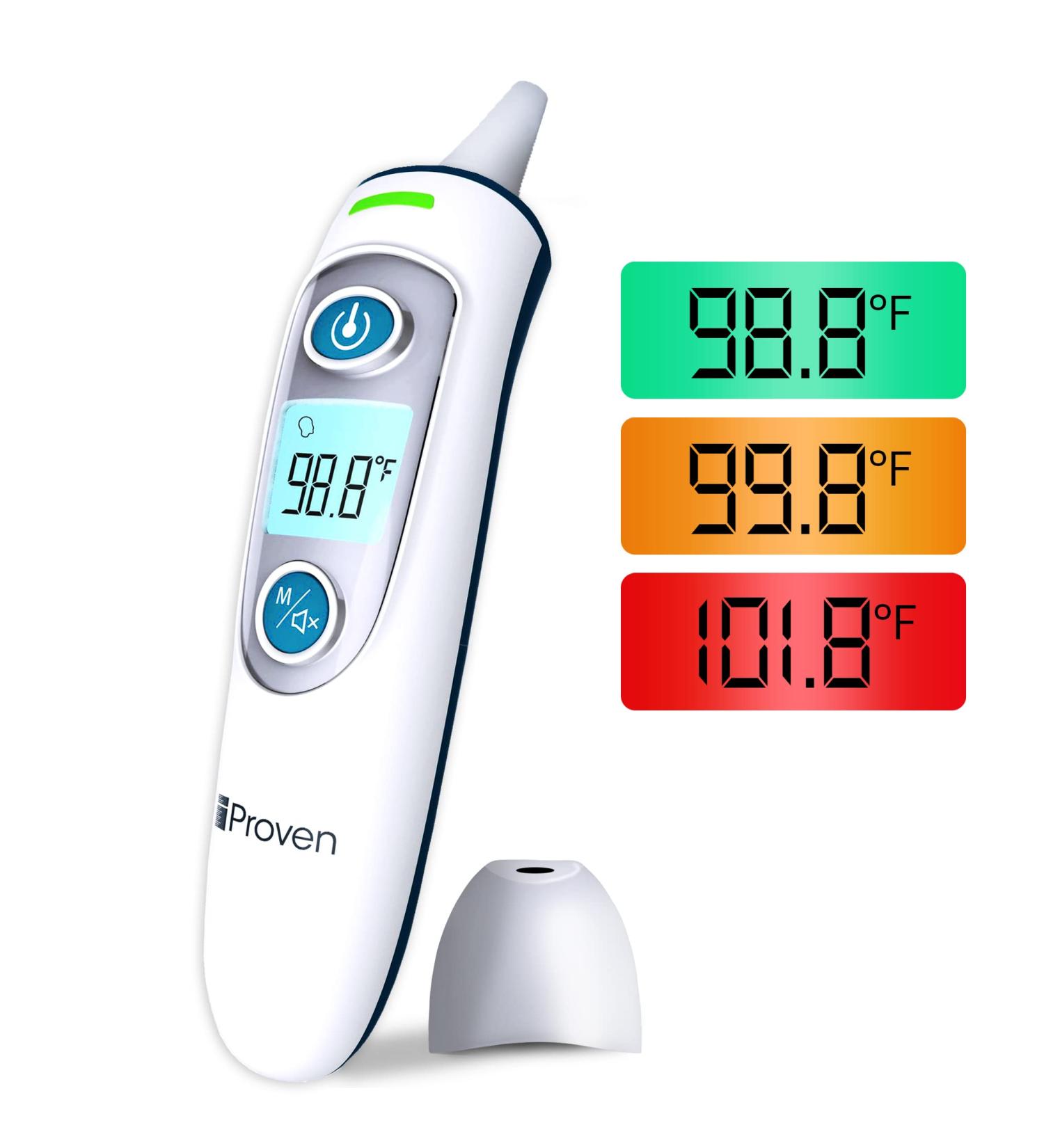iProven DMT-511 Digital Ear Thermometer for Adults, Kids, and Babies - Fast, Accurate, Easy-to-Use - LED Display, Fever Alarm, 35 Memory Slots - Buy Online on GoSupps.com