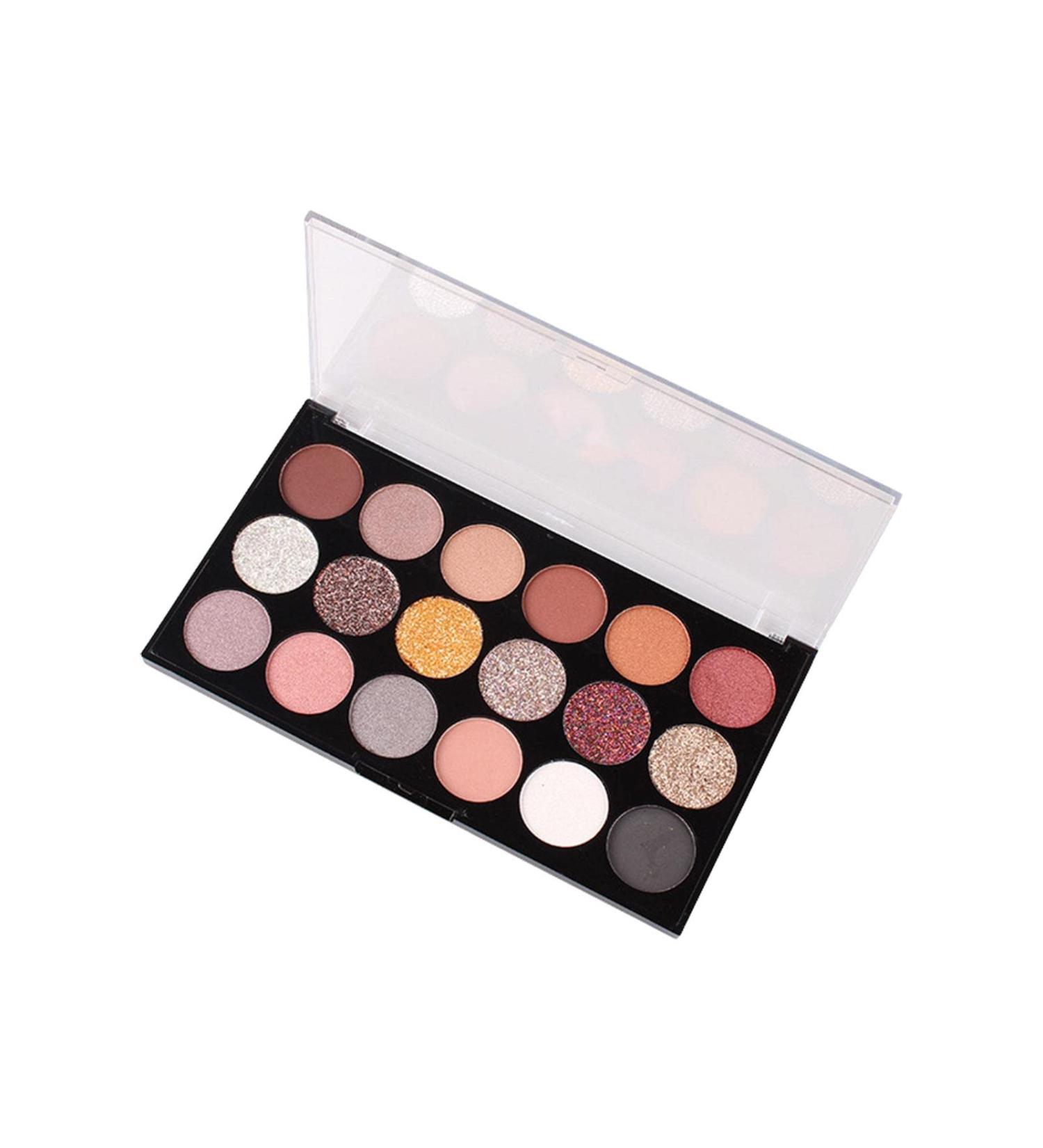 Eyeshadow Palette - 12 Matte & 6 Shimmer Neutral Shades | Neutral Smoky Cosmetic Eye Shadows | Great for Travel Mona43henry - Buy Online on GoSupps.com