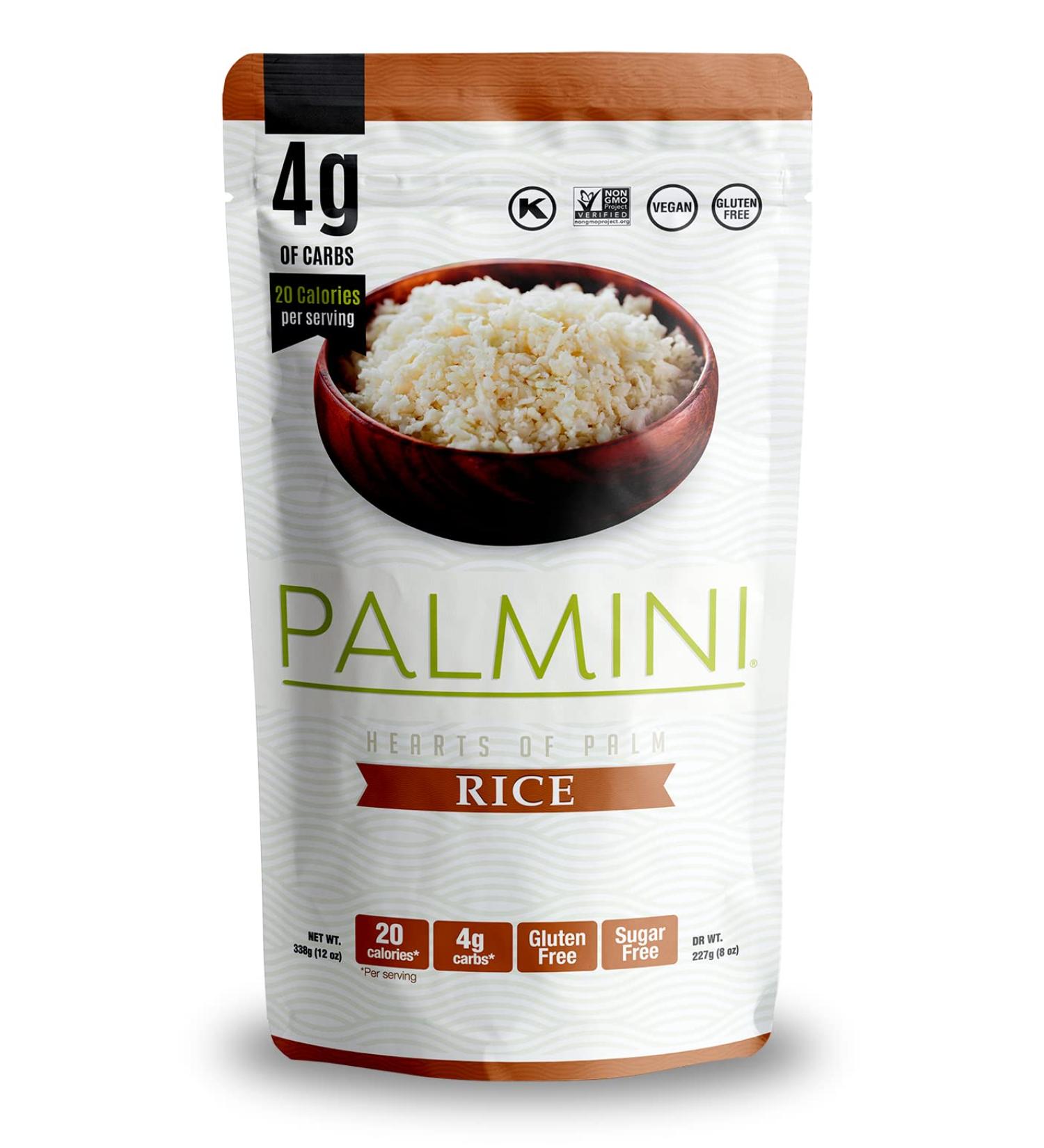 Palmini Low Carb Rice - 4g Carbs - Shark Tank Featured - Gluten Free - 12oz Pouch (Pack of 1) - Buy Online on GoSupps.com