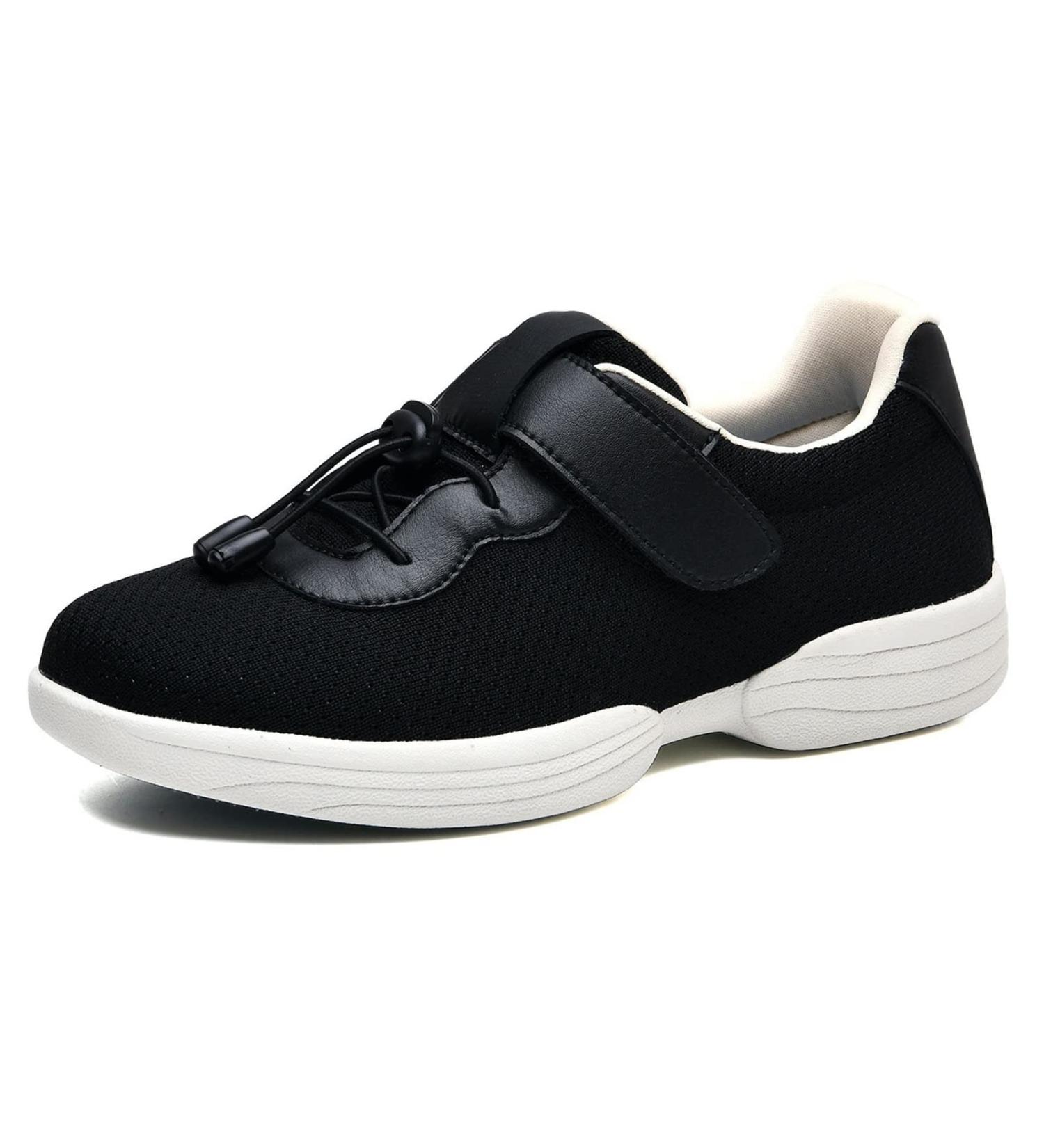 WCXTY Swollen Feet Sneakers - Lightweight Diabetic Shoes for Women Men - Non-Slip Breathable Slippers for Edema/Plantar Fasciitis - Size 8, Black - Buy Online on GoSupps.com