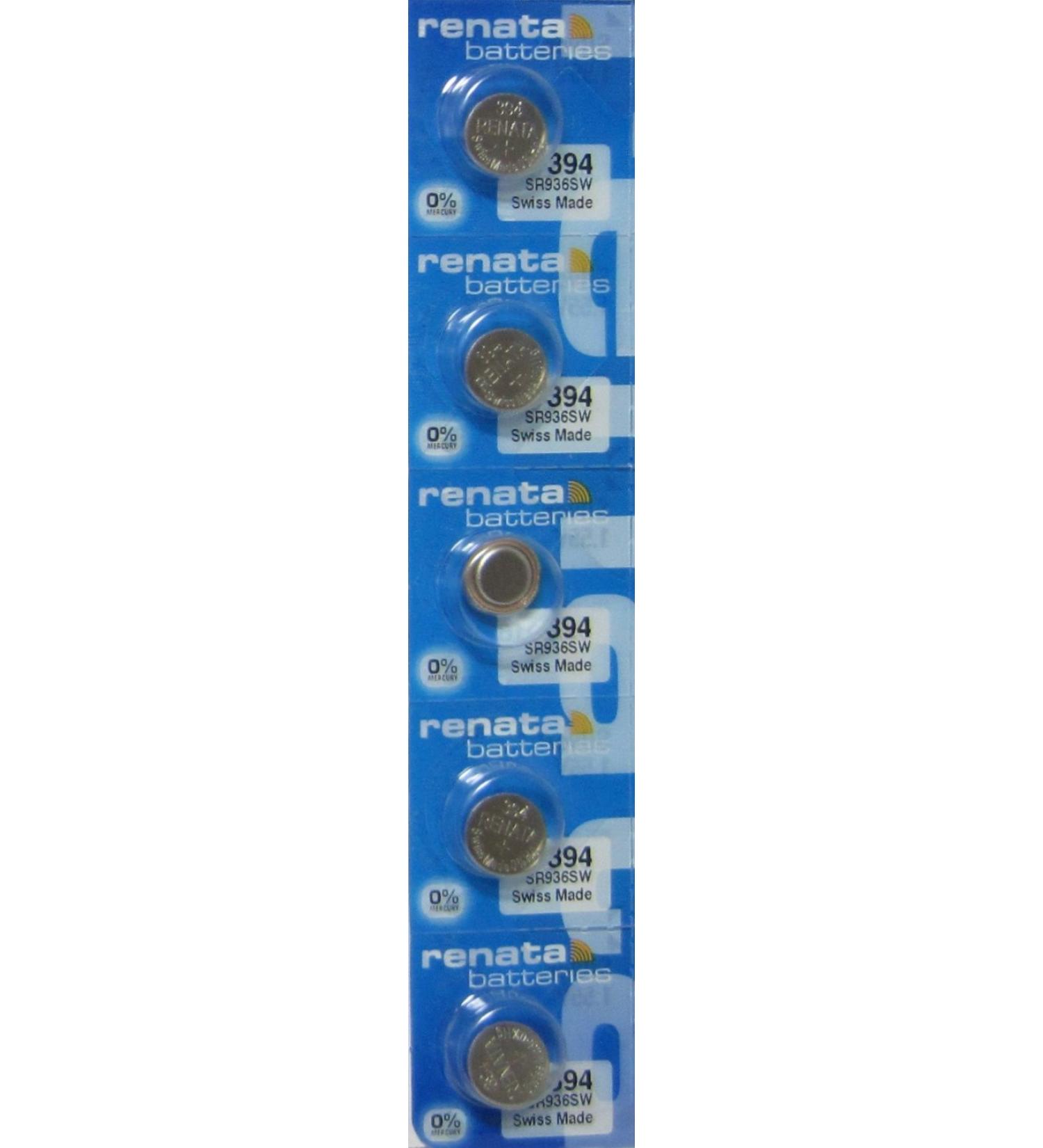 394 Watch Battery - Strip of 5 Batteries