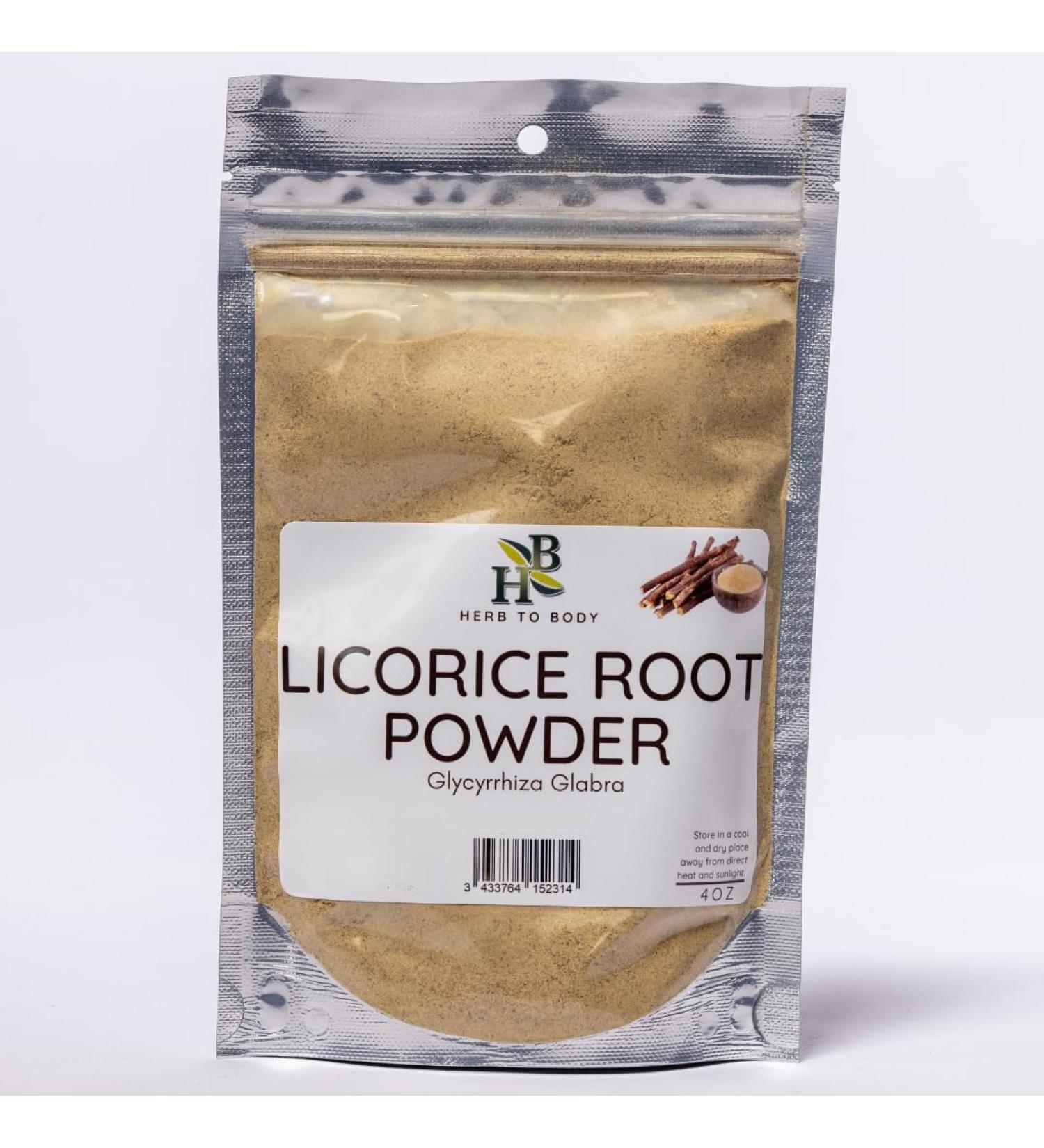Herb To Body Licorice Root Powder | Glycyrrhiza Glabra | Wildcrafted | 4oz