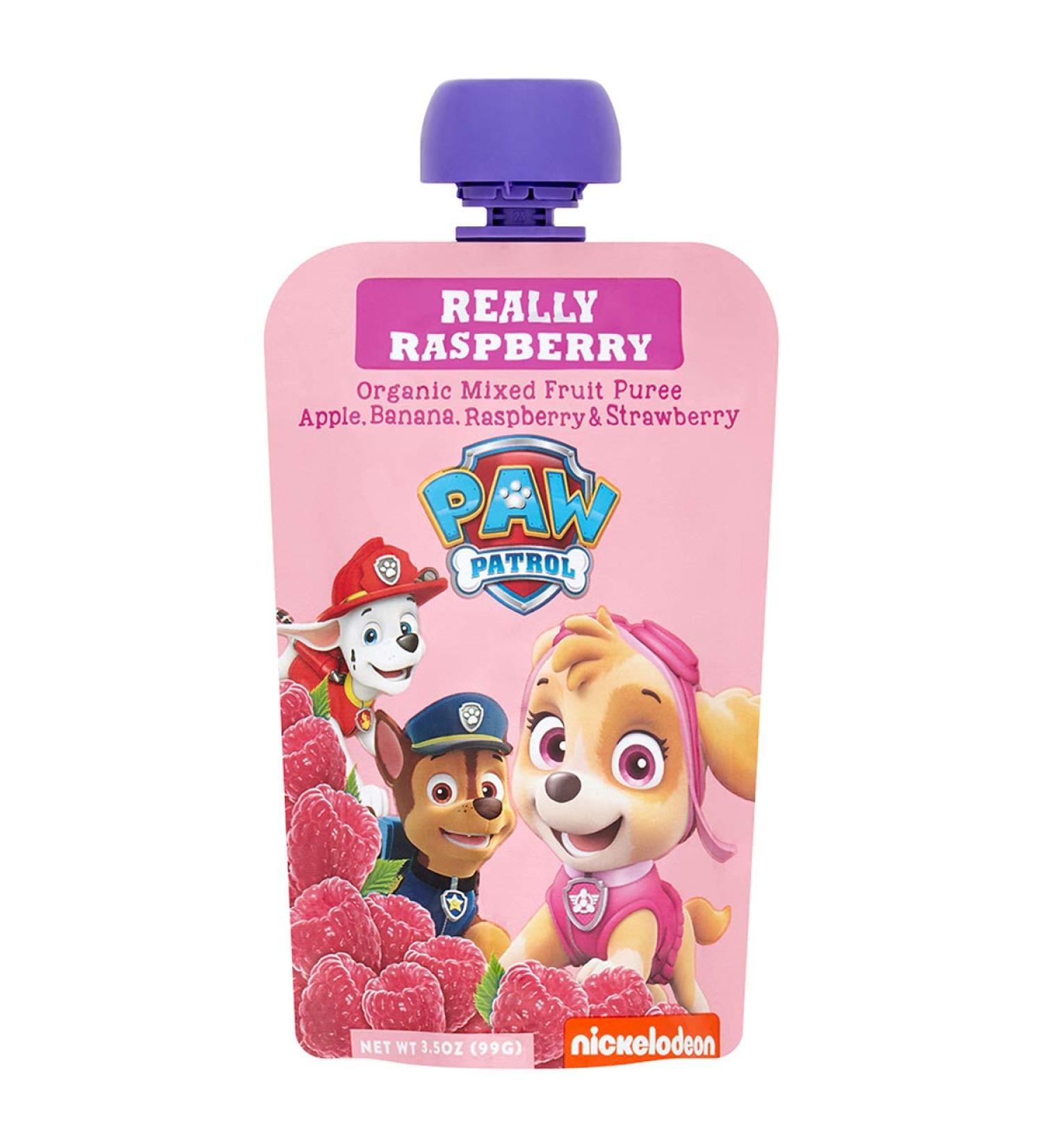 Paw Patrol Really Raspberry Organic Mixed Fruit Squeeze Pouch 3.5 oz. - Pack of 10 | Healthy Snack for Kids - Buy Online on GoSupps.com