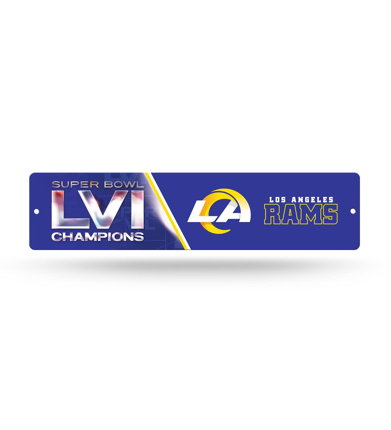 Los Angeles Rams 2022 Super Bowl LVI Champions Street Sign - 4 x 16 - NFL Home/Office Decor - Buy Online on GoSupps.com