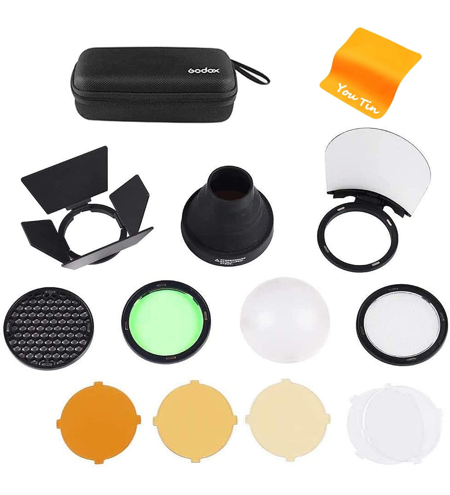 Godox AK-R1 Round Flash Head Accessories Kit for V1 Speedlight - Compatible with AD200 AD200pro Pocket Flash - Buy Online on GoSupps.com