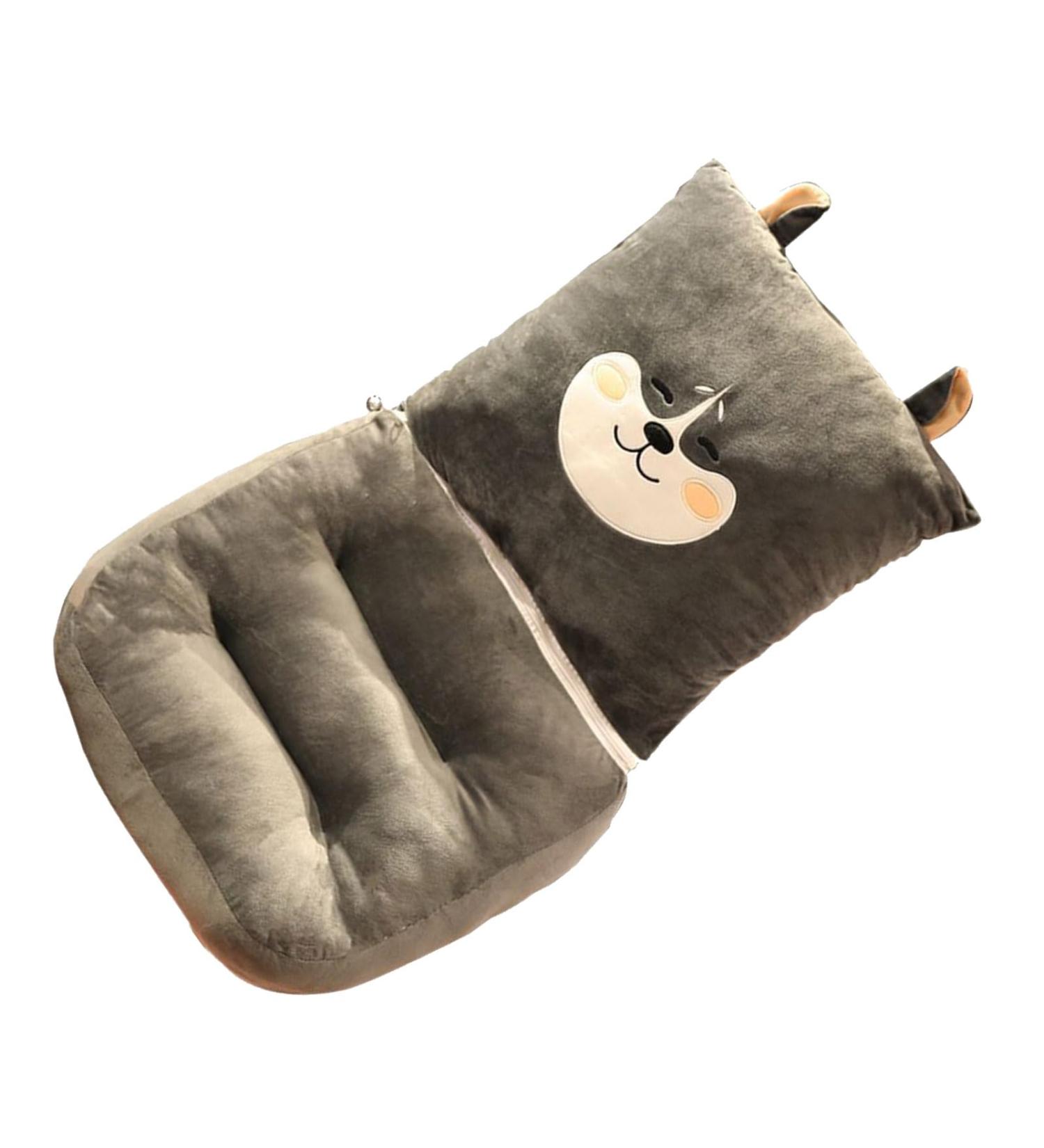 Integrated Lumbar Support Seat Cushion - Super Soft Comfort Back Support Pillow (Grey) for Enhanced Posture | International Shipping Available - Buy Online on GoSupps.com