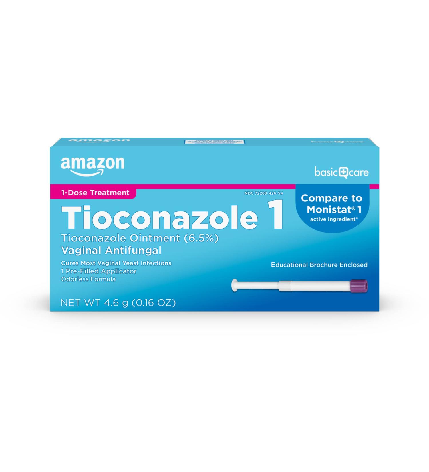 Basic Care Tioconazole Ointment 6.5% - Vaginal Antifungal Treatment for Yeast Infections - Buy Online on GoSupps.com