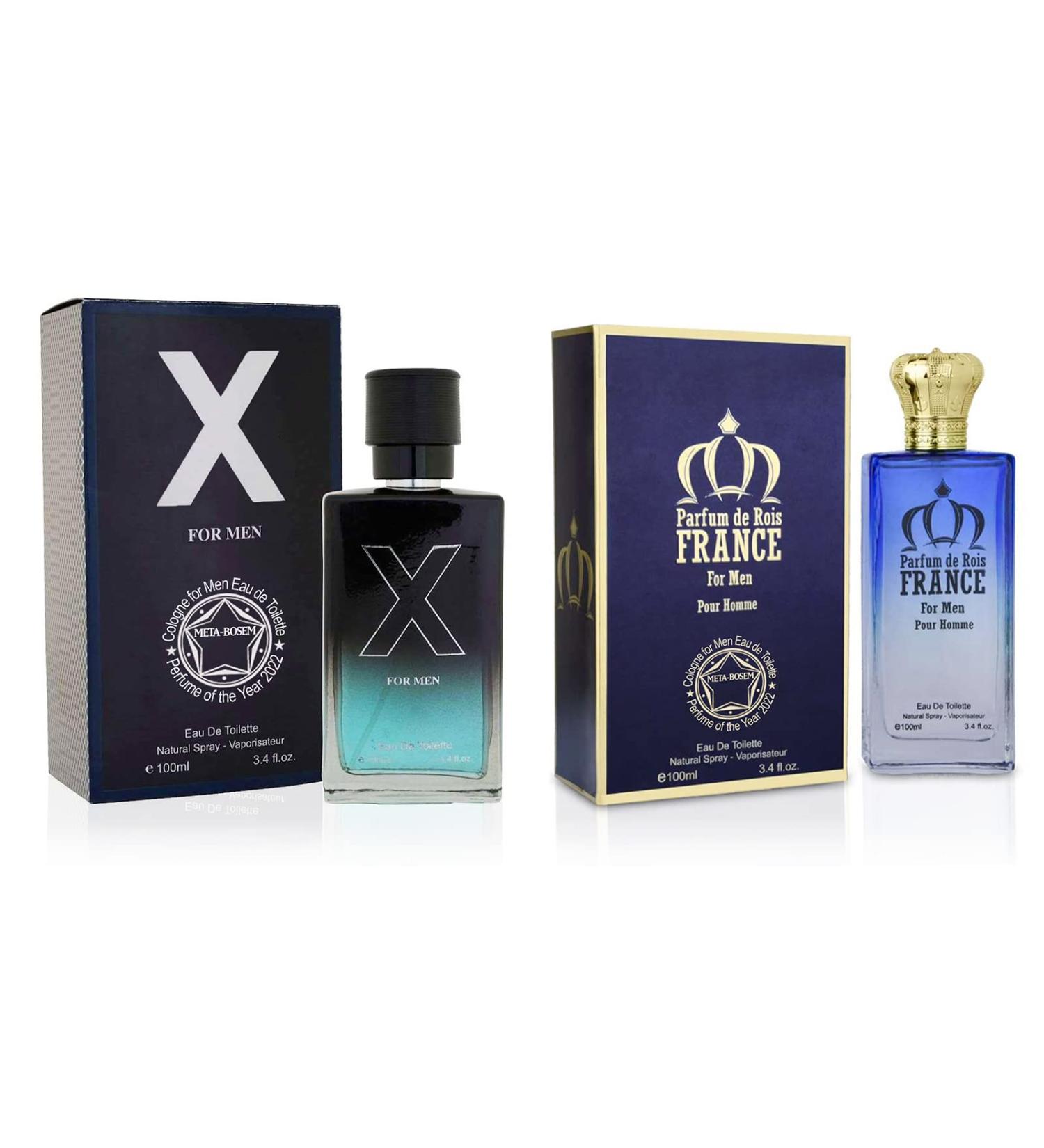 META-BOSEM X Men+Parfum de Rois France Men's Cologne Eau de Toilette Natural Spray - Masculine Scents - Modern Fragrance - Holiday Gift Set (Pack of 2) Each 3.4 Fl Oz Total 6.8 Fl Oz - Buy Online on GoSupps.com
