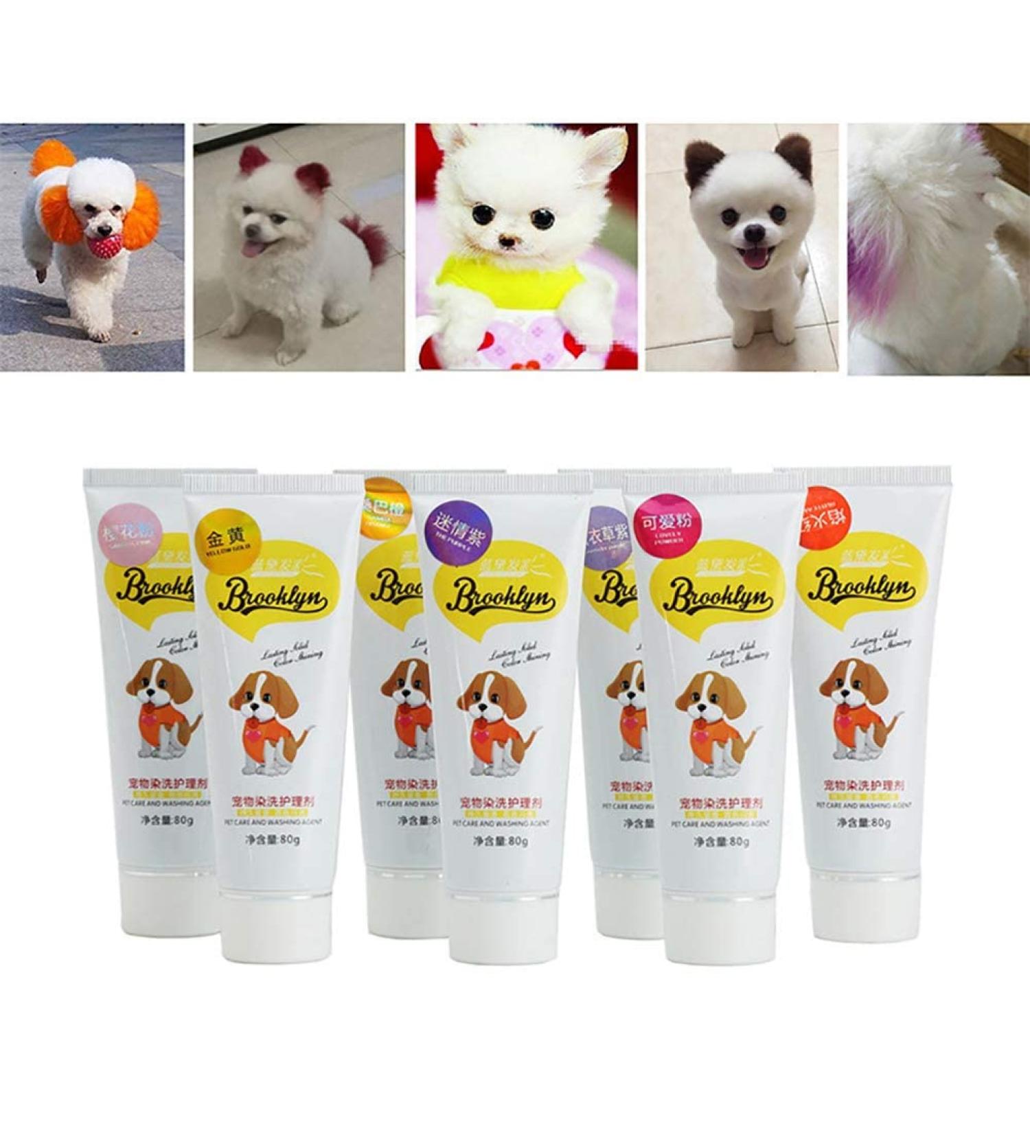 Tuelaly 80g Professional Hair Dye for Dogs & Cats - Samba Orange | Safe & Easy Pet Grooming - Buy Online on GoSupps.com