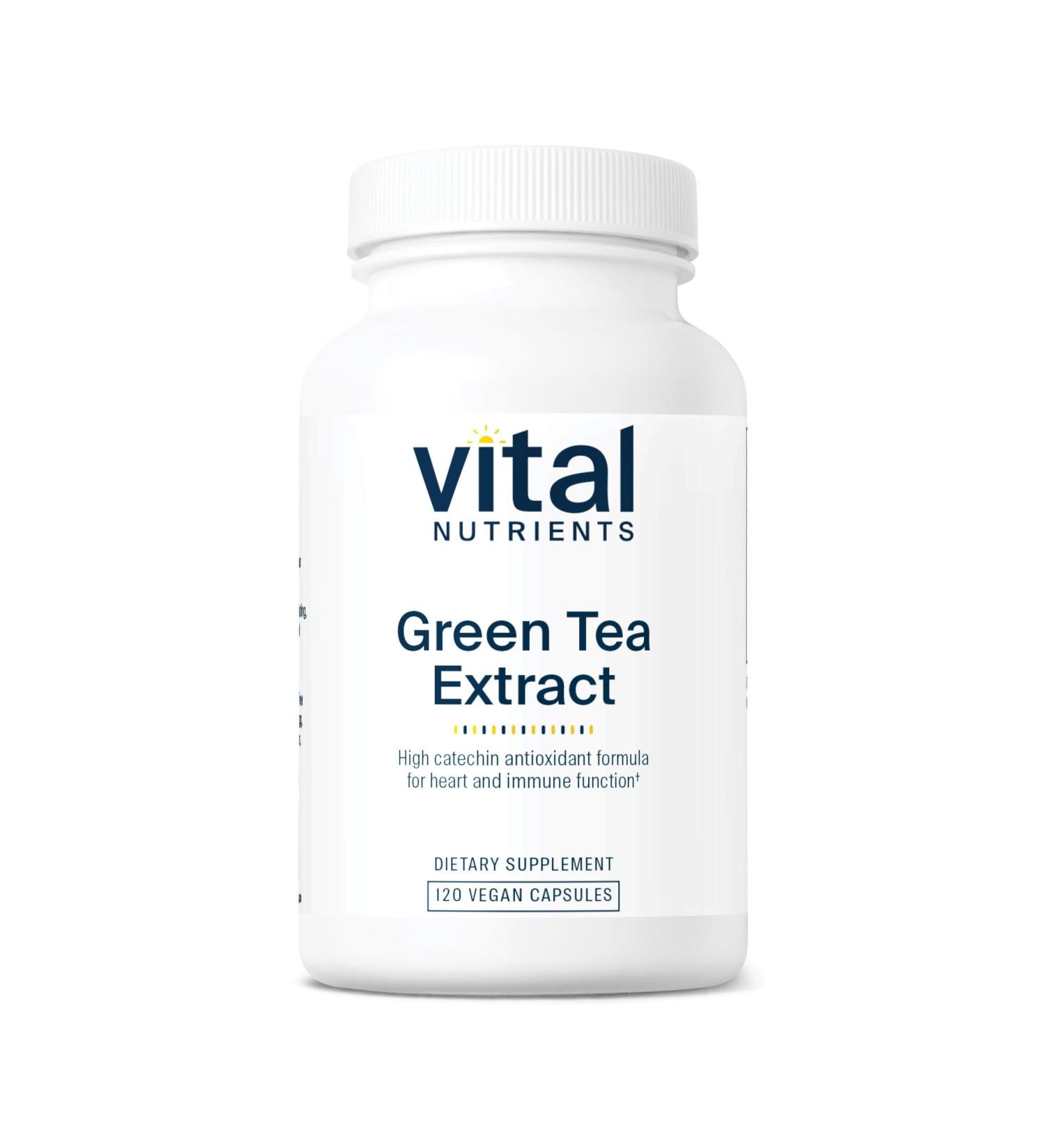 Vital Nutrients Green Tea Extract 550mg | Potent Antioxidant for Heart & Immune Health* | Polyphenols Supplement with EGCG | Gluten Dairy Soy Free | Non-GMO | 120 Capsules 120 Count (Pack of 1) - Buy Online on GoSupps.com