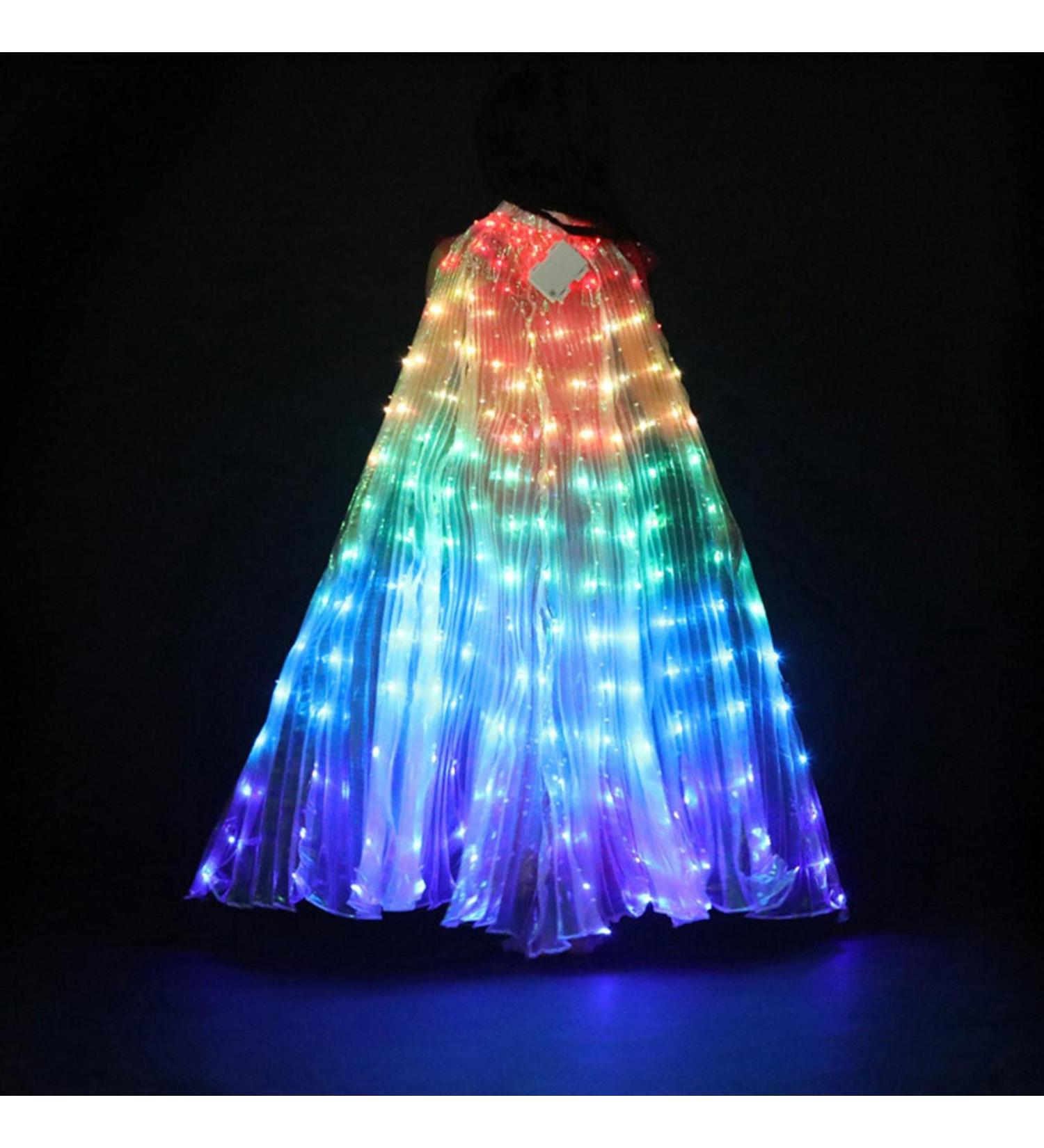 EMVANV LED Belly Dance Wing for Child - Light Up Isis Wings with Telescopic Stick for Carnival and Stage Performances - Buy Online on GoSupps.com