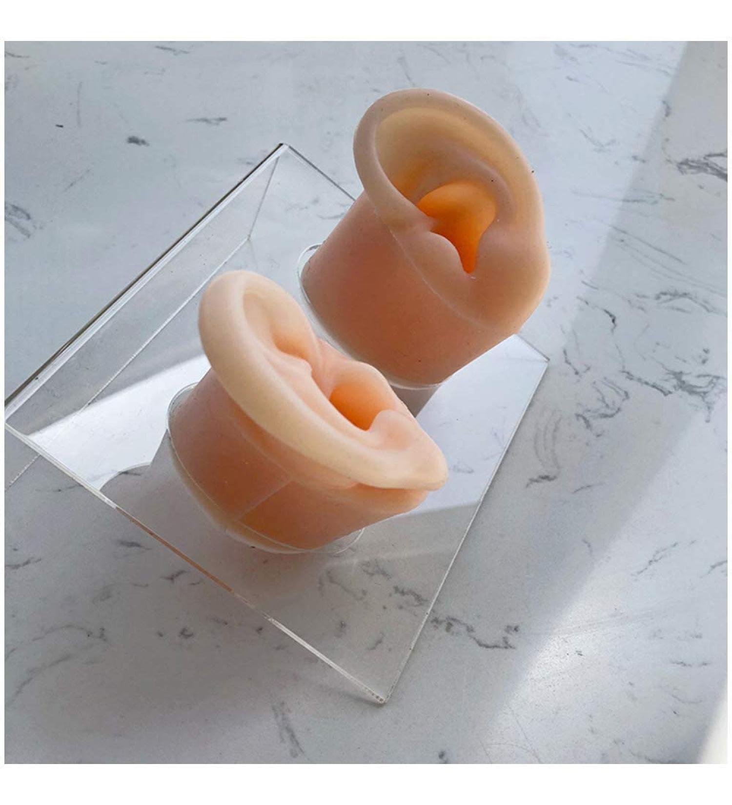 Ear Model - Soft Silicon Silicone Simulation Model of Acupuncture Ear Ear Picking Practice The Studs Earring Display Props - Buy Online on GoSupps.com