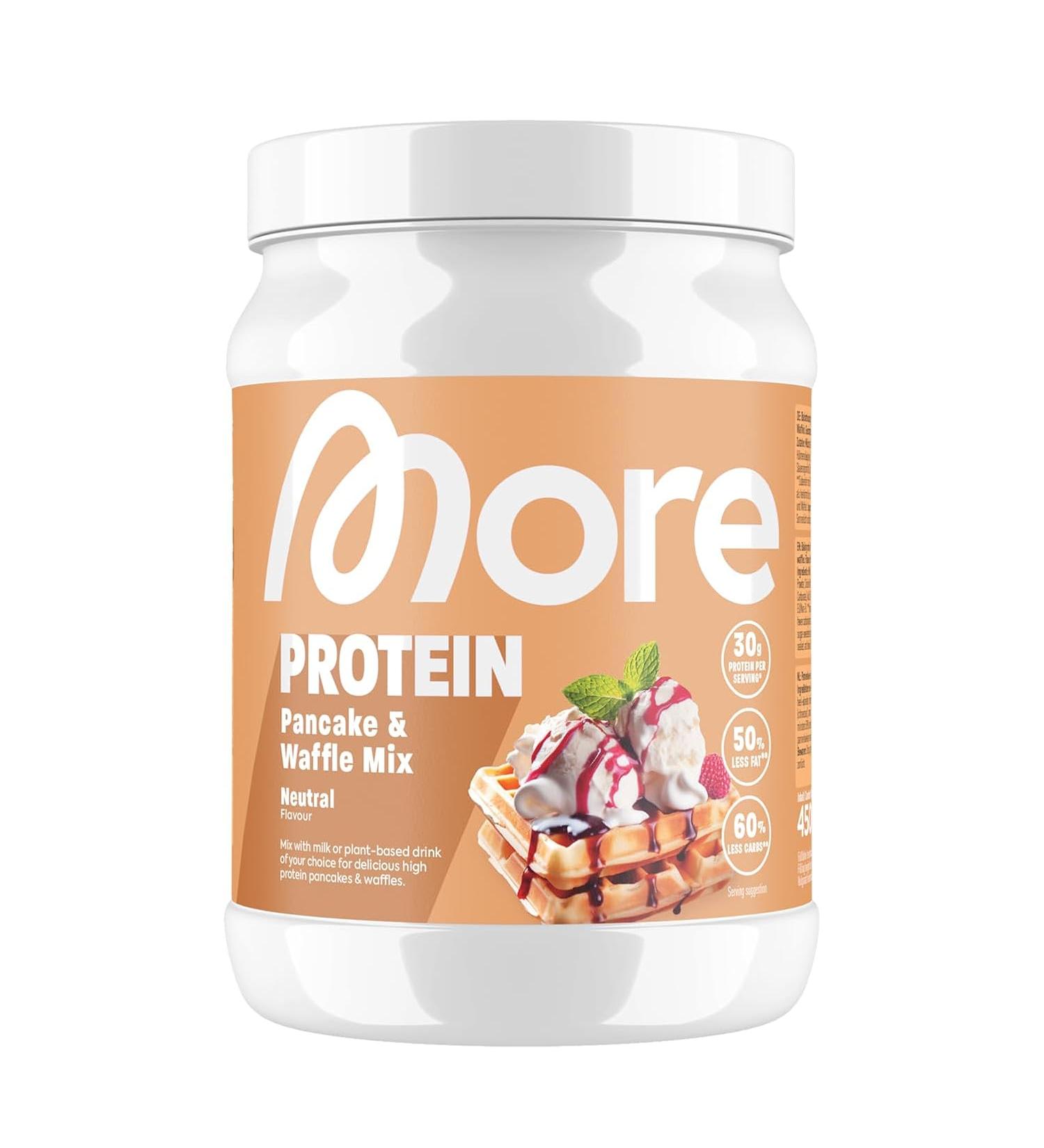 More Protein Pancakes & Waffle Mix | Sugar-Free 450g | High-Protein Fluffy & Delicious | Quality Tested Made in Germany - Buy Online on GoSupps.com