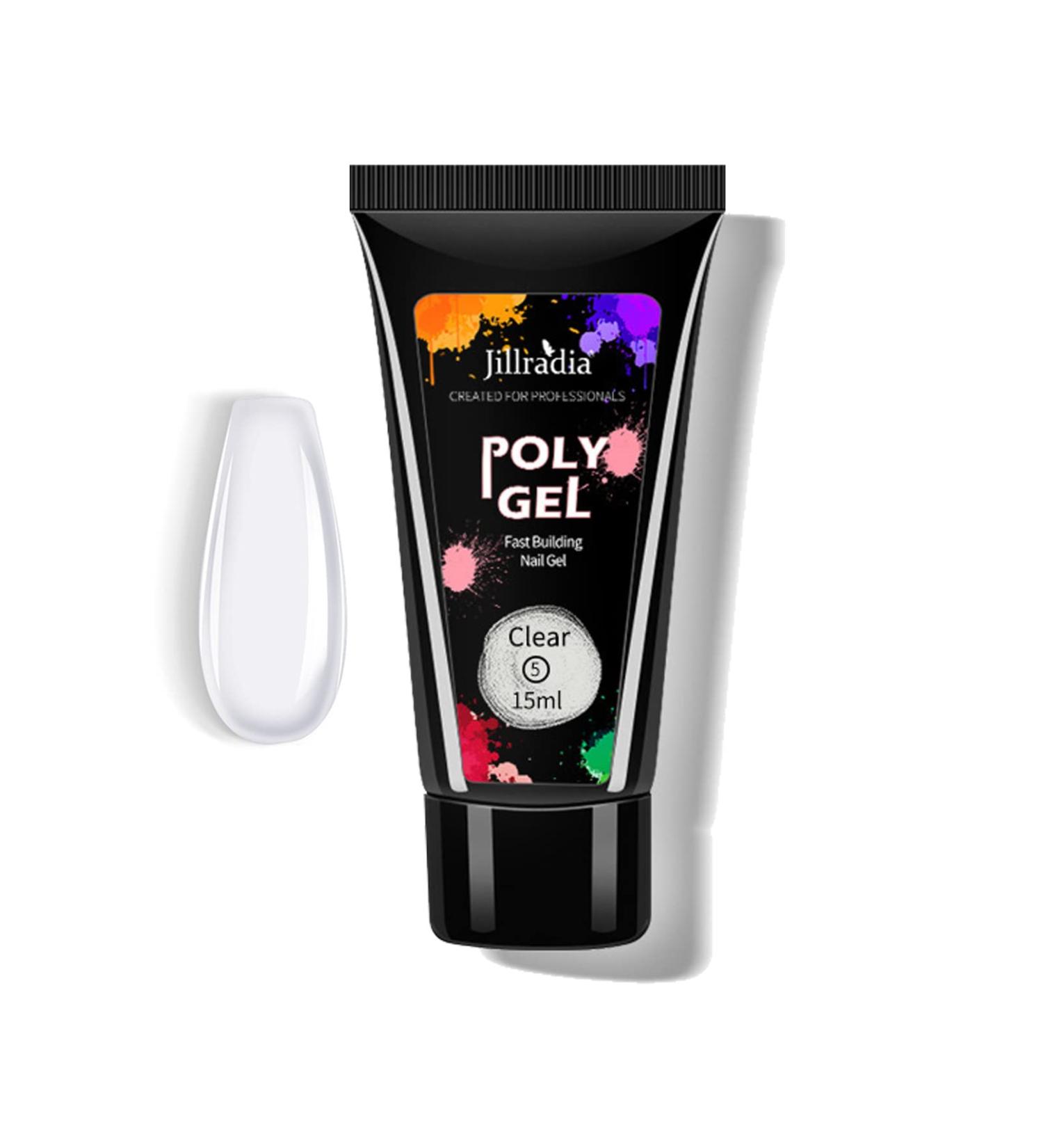 Clear Poly Gel Nail Builder - 15ML False Nail Extension Gel for Beginners & Nail Art Lovers - Buy Online on GoSupps.com