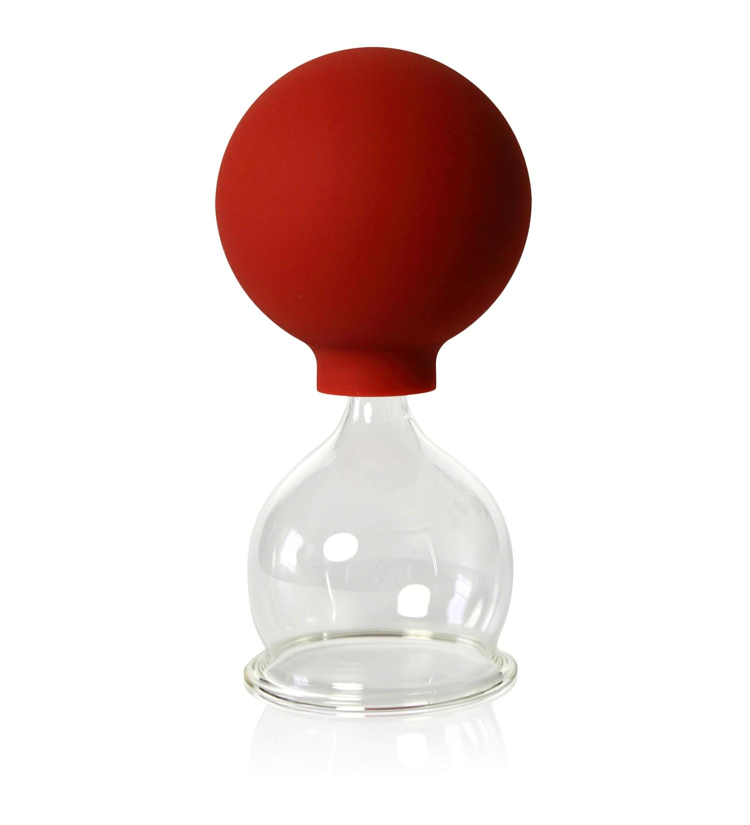 Cupping Glass with Suction Ball 45mm - Professional Fireless Cupping | Hand-Blown Lauschaer Glass - Buy Online on GoSupps.com
