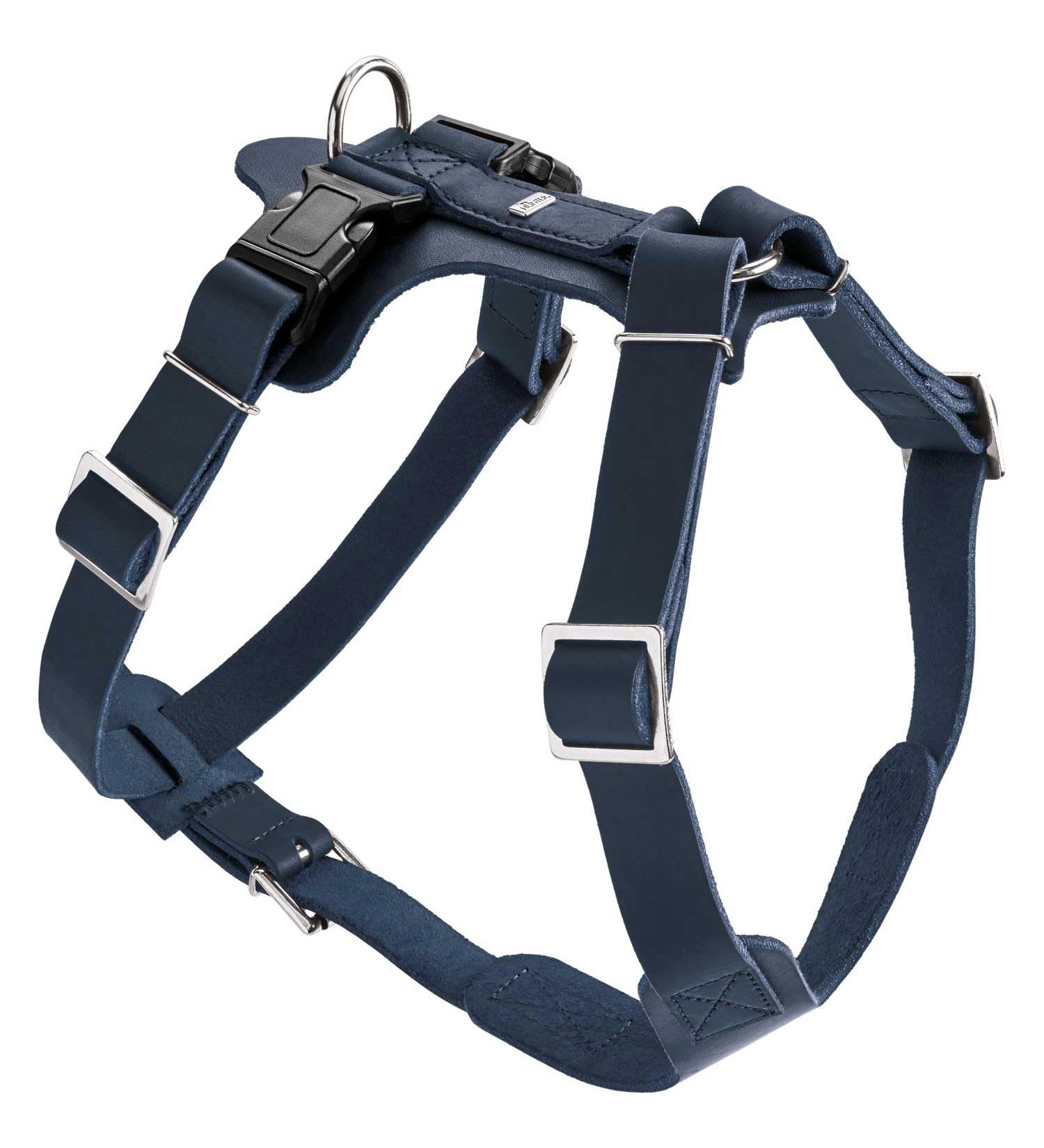 HUNTER AALBORG Dark Blue Leather Dog Harness ML/2 | Premium International Shipping - Buy Online on GoSupps.com