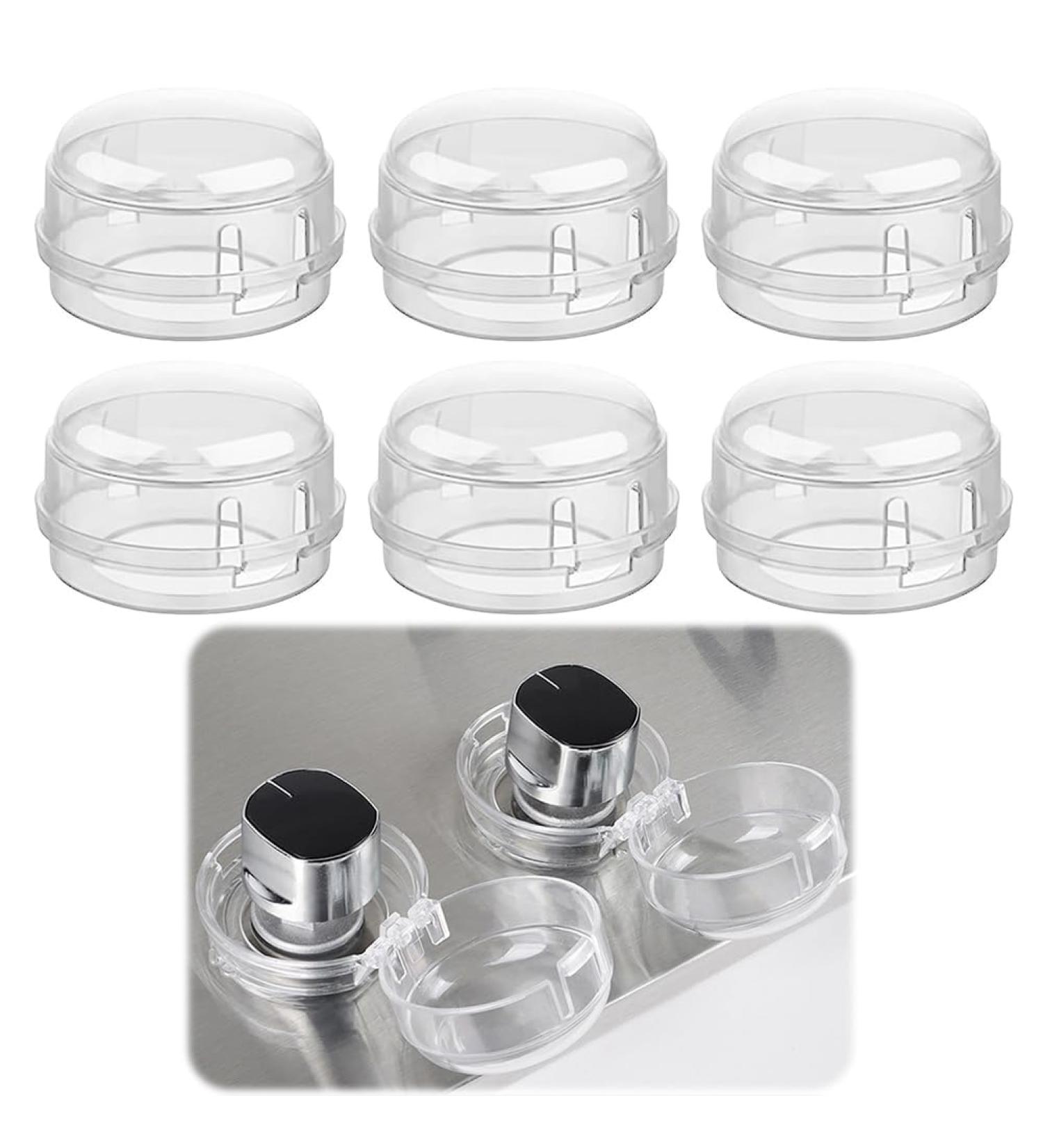 Yuragim Child Lock Stove Rotary Button Covers 6-Piece Kitchen Gas Stove Protection & Safety Knob Covers - Buy Online on GoSupps.com