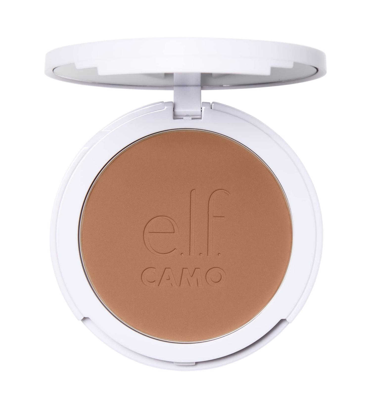 e.l.f. Camo Powder Foundation - Medium 375 N, 8g - Primer-Infused, Buildable & Long-Lasting Coverage - Buy Online on GoSupps.com