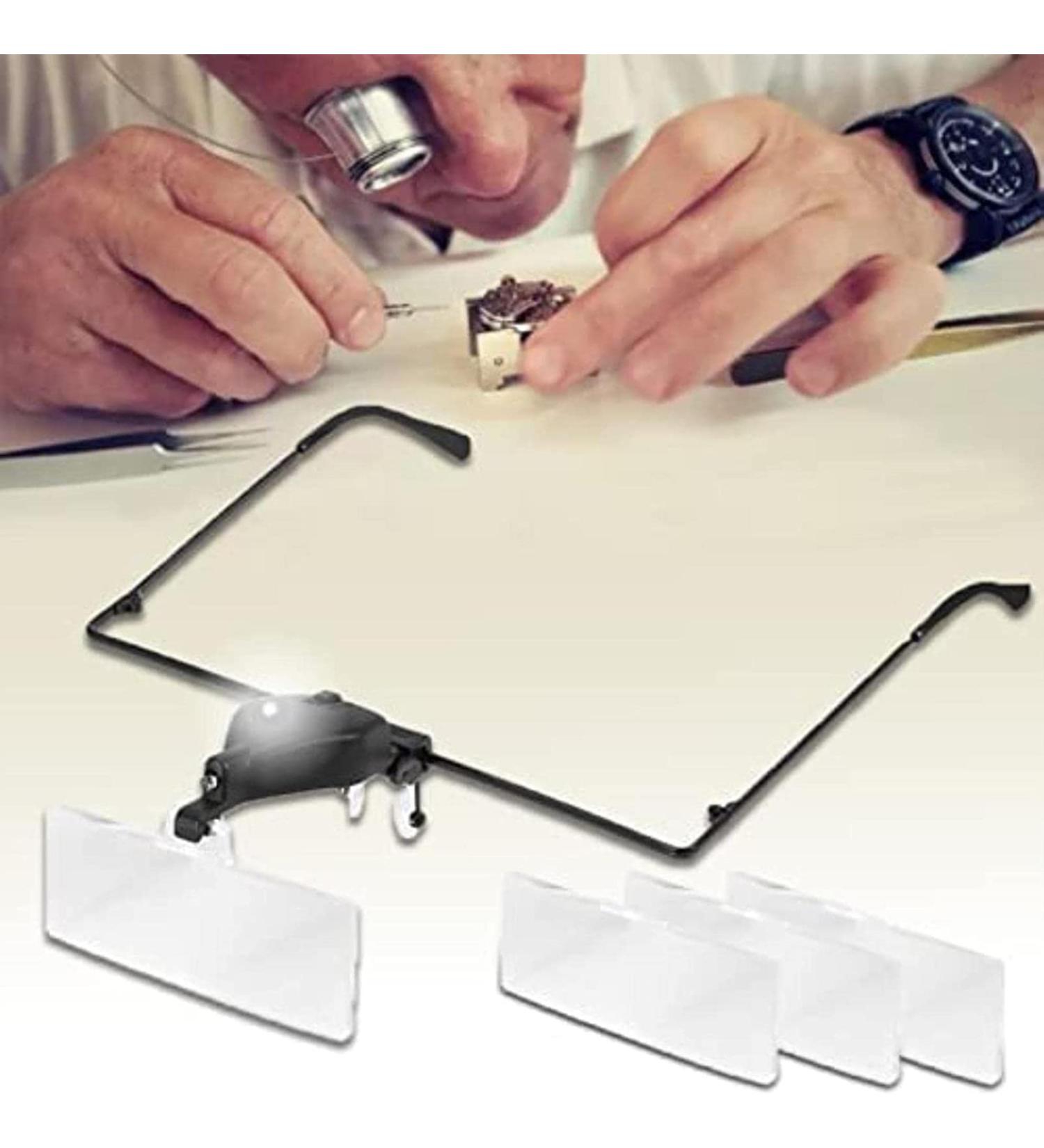 Headband Magnifier with LED Light Eyeglass Magnifier 1.5X 2.5X 3.5X Eyeglass LED Magnifier Hands Full of Stars - Buy Online on GoSupps.com