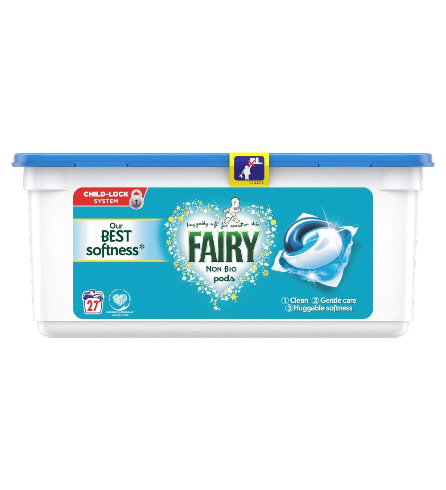 Fairy Non Bio Pods Washing Liquid Capsules 27 Washes