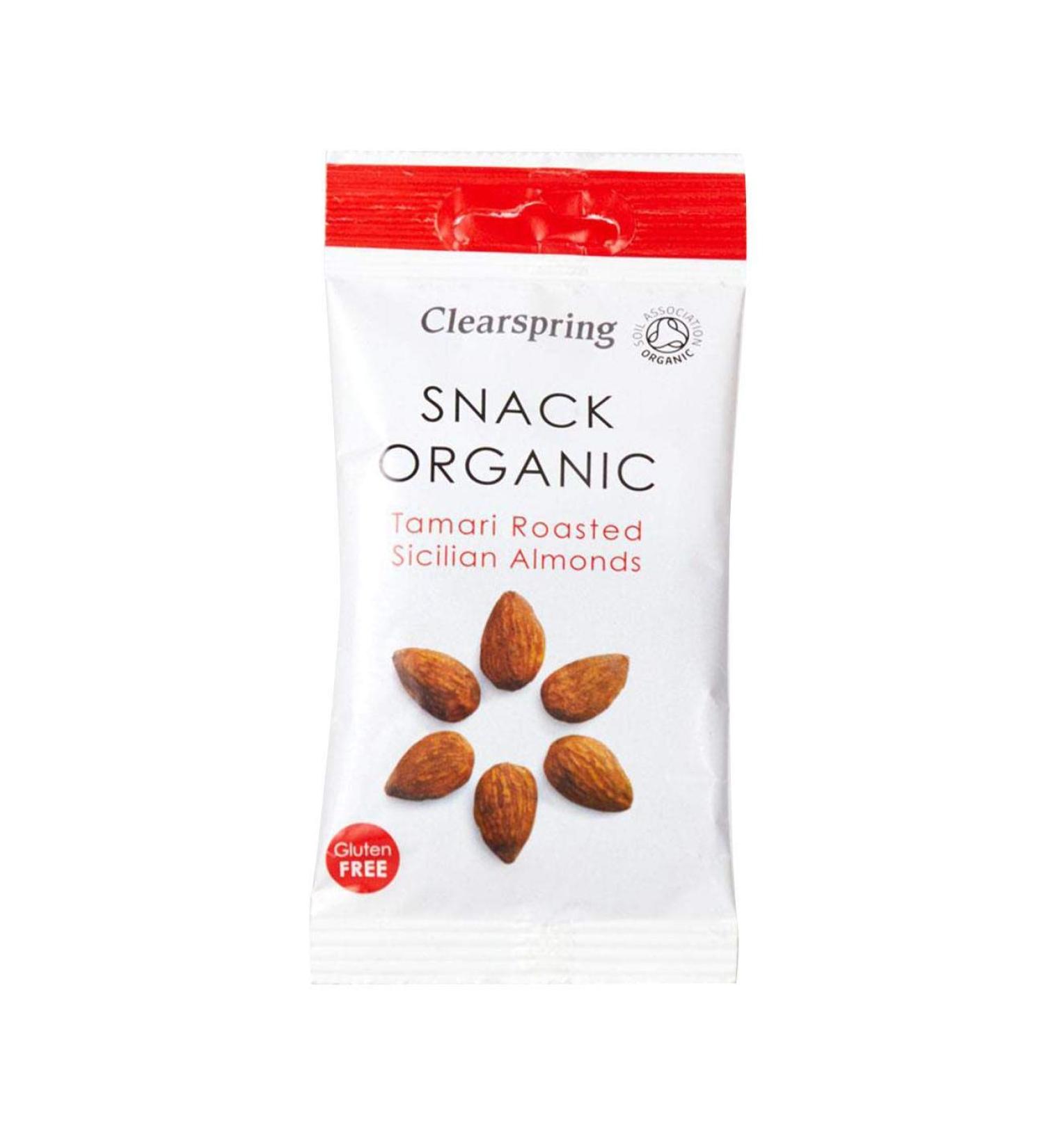 Clearspring Clearspring Organic Tamari Roasted Sicilian Almonds Snack 12 x 30 g