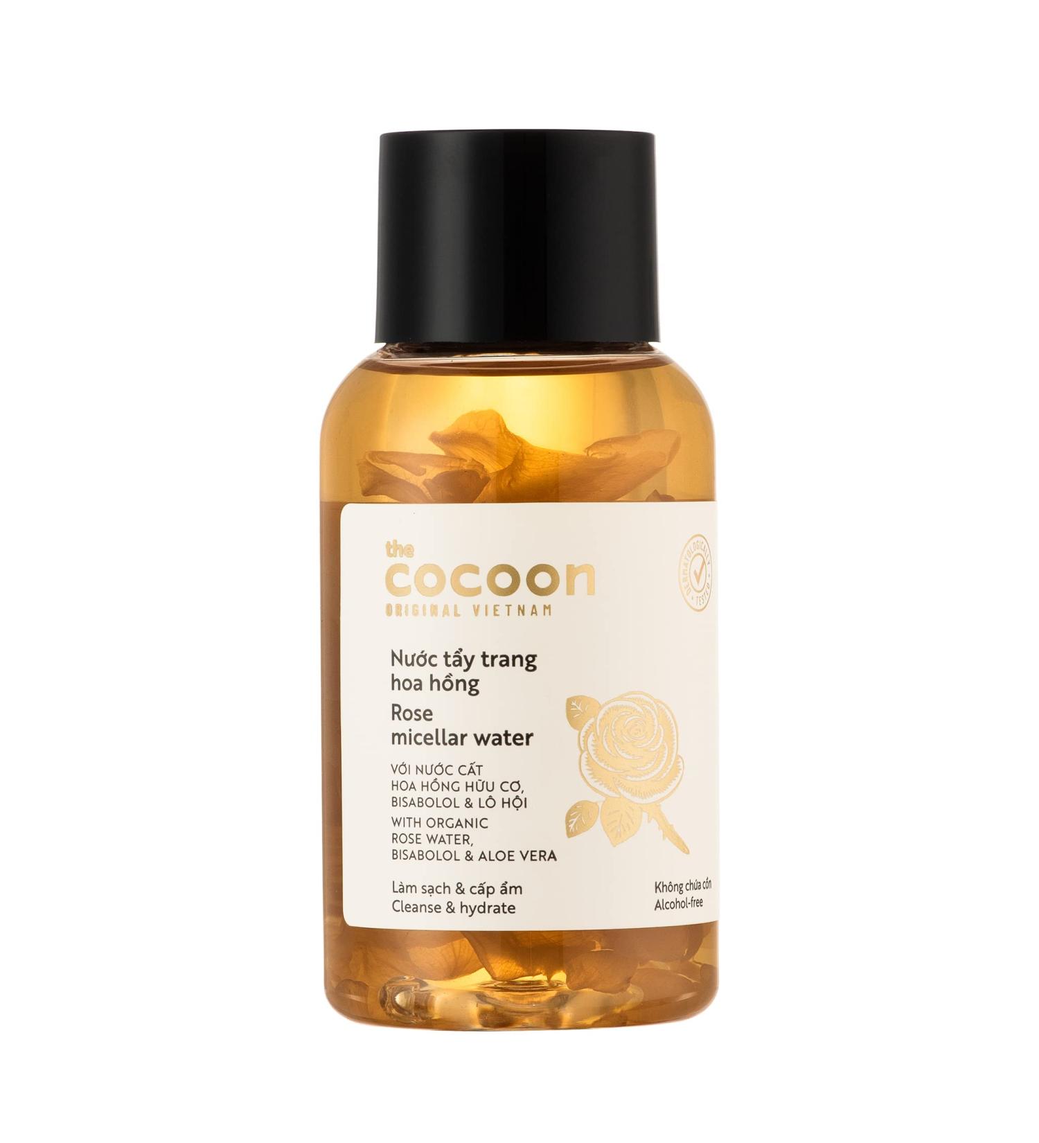 Cocoon Rose Micellar Water | Organic Hydrating Makeup Remover for Dry & Normal Skin | 4.73 fl oz - Shop Now - Buy Online on GoSupps.com