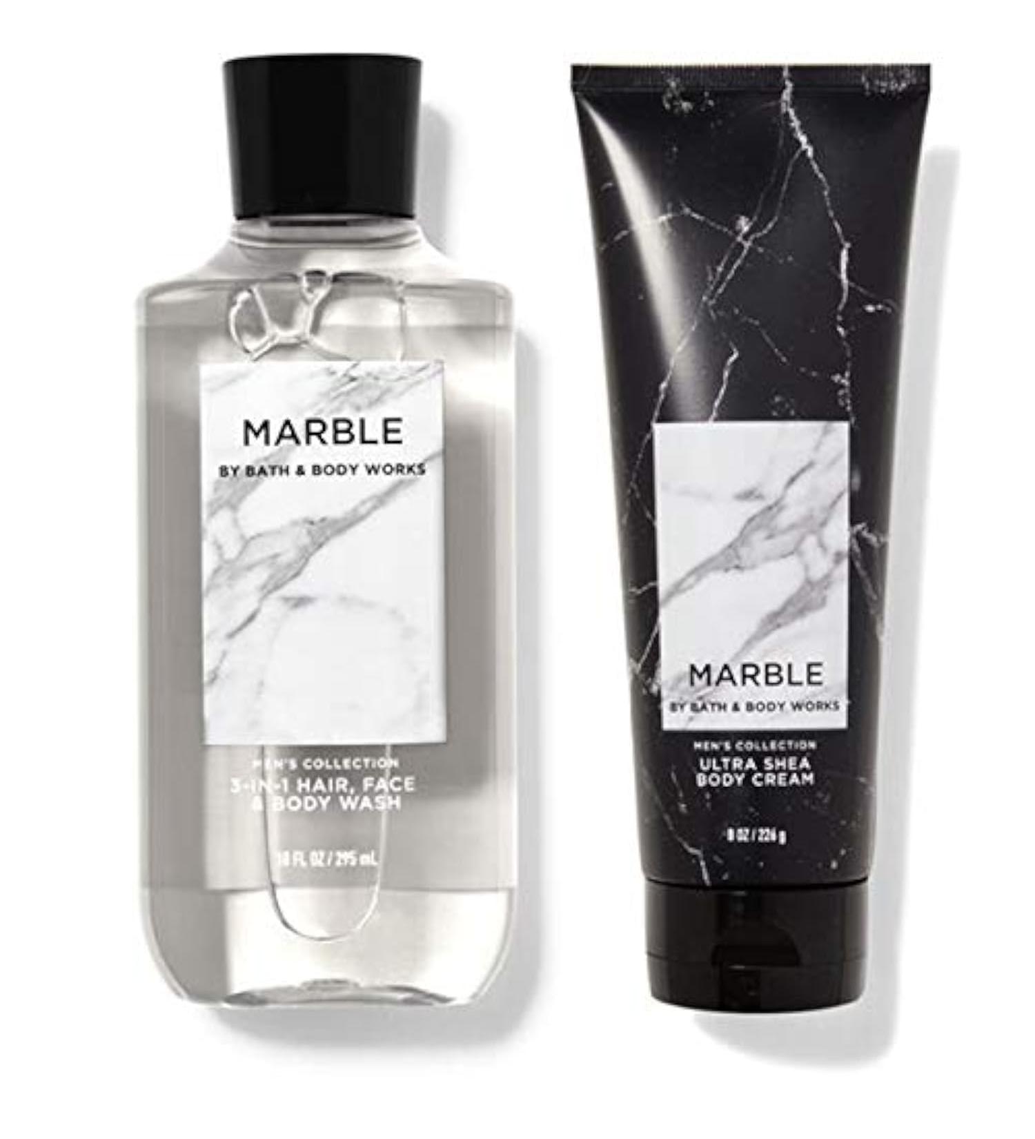 Bath and Body Works Men s Marble Collection - New Fall Scent 2-Piece Set | 10 fl oz 3-in-1 Wash & 8 oz Ultra Shea Body Cream - International Shipping Available - Buy Online on GoSupps.com