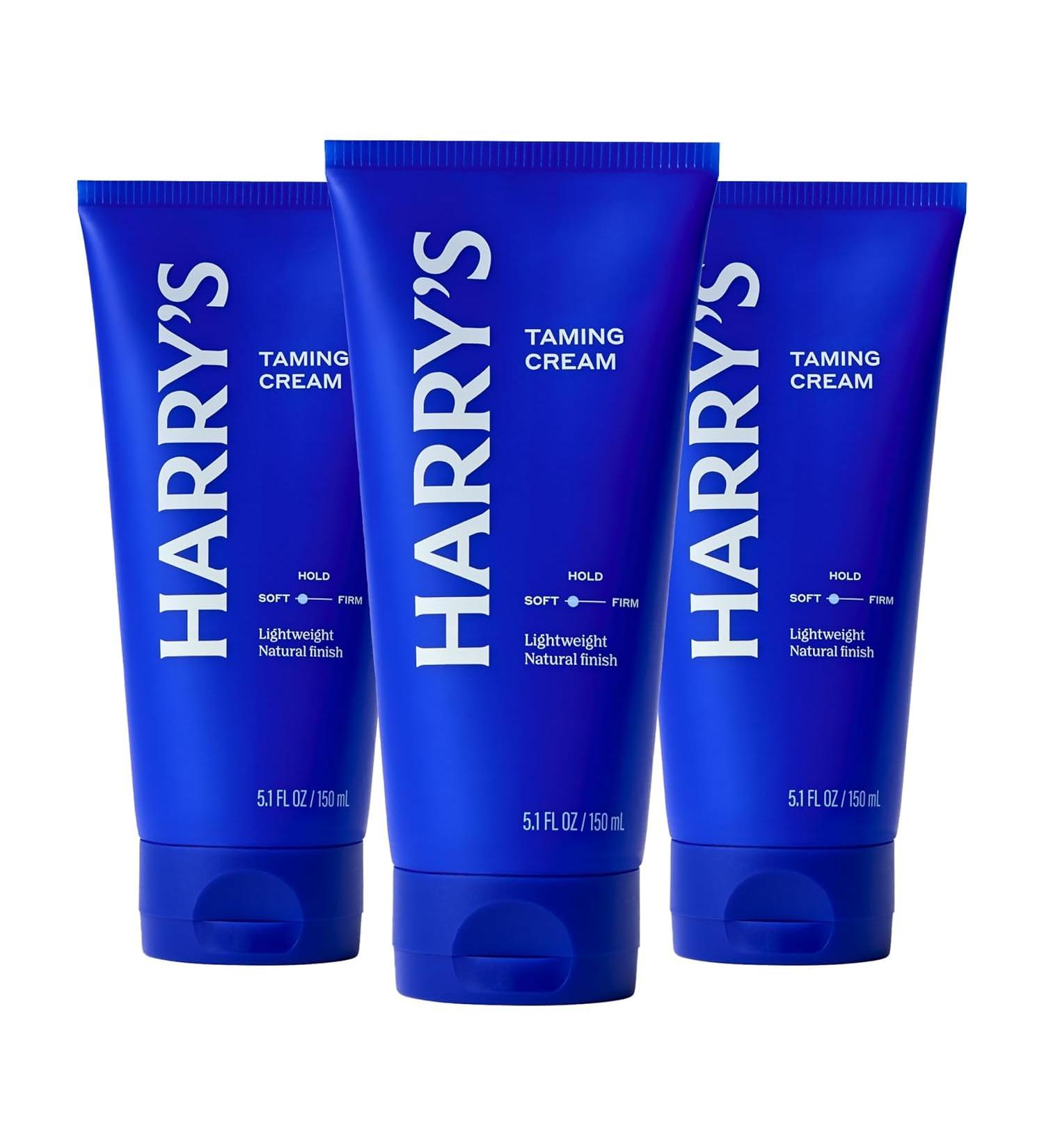 Harry's Hair Taming Cream 3-Pack | Lightweight & Natural Finish | Coconut & Herb Scent | 5.1 Fl Oz - Buy Online on GoSupps.com