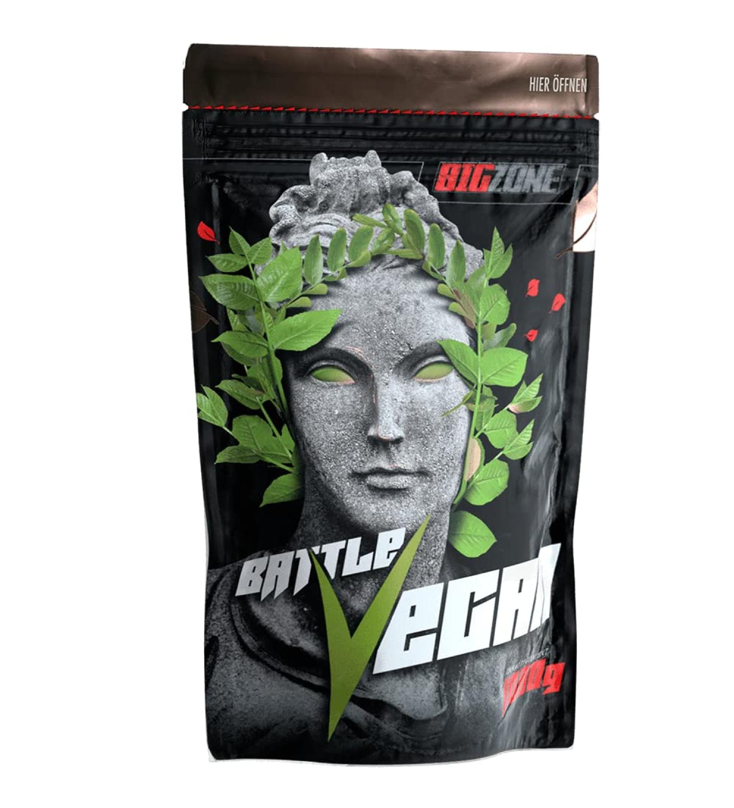 Big Zone Battle Vegan - 1000g | Pea protein (70%) + rice protein (20%) | Vegan protein shake protein (cinnamon star)