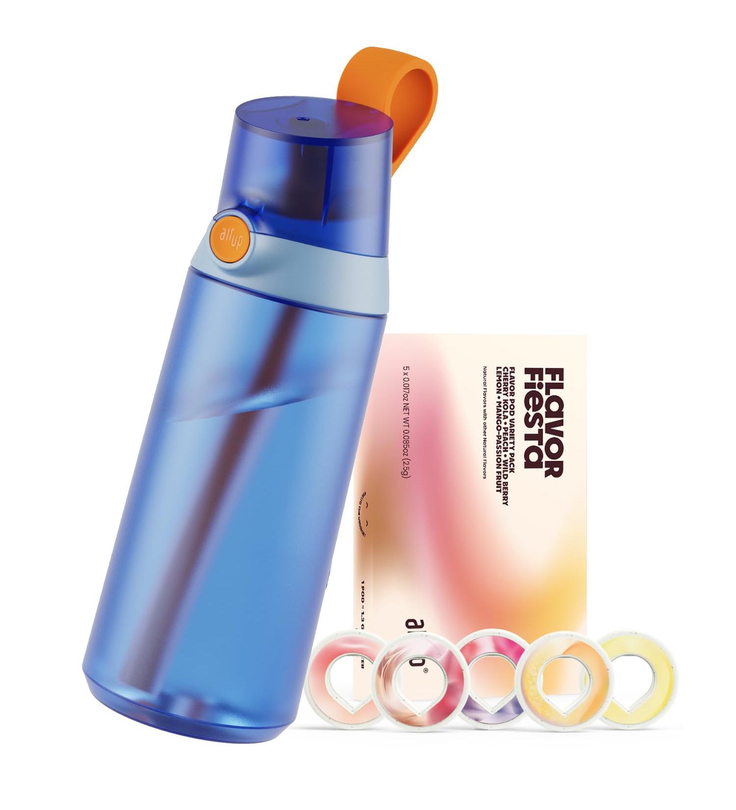 air up Bouteille d'eau Click Dolphin Blue - Kit de d marrage original (621 ml) avec dosettes en 5 saveurs - Bouteille avec ar me sans sucre - Passe au lave-vaisselle - Sans BPA - Buy Online on GoSupps.com
