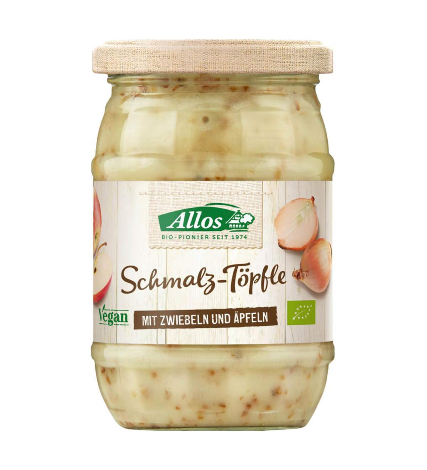 Allos organic lard pots with onions and apples (2 x 250 gr)