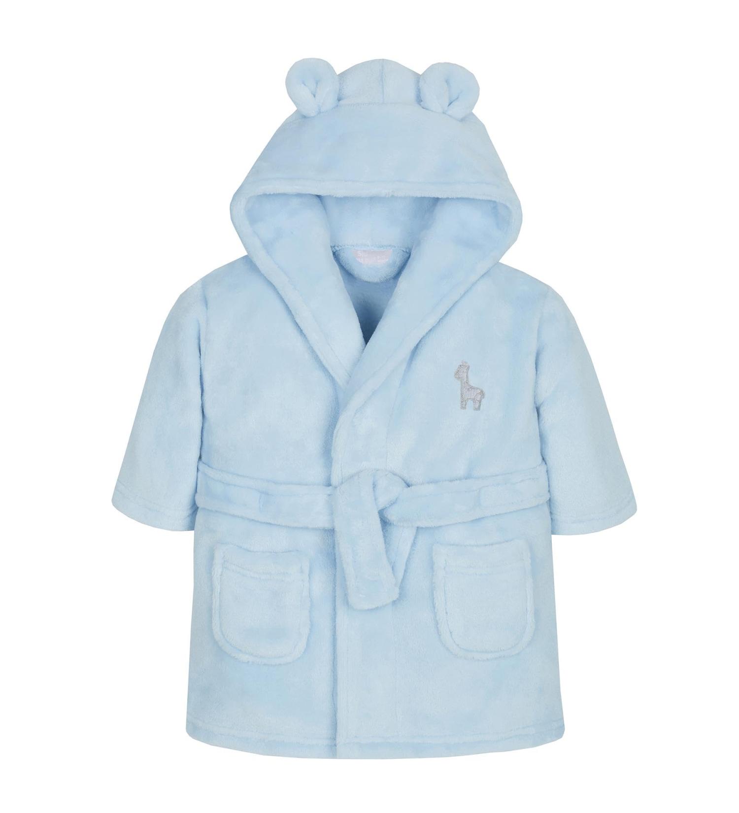 Baby Boy Girl Plush Fleece Velvet Dressing Gown Robe | Cozy Warm Gift | 4-5 Years Blue - Buy Online on GoSupps.com