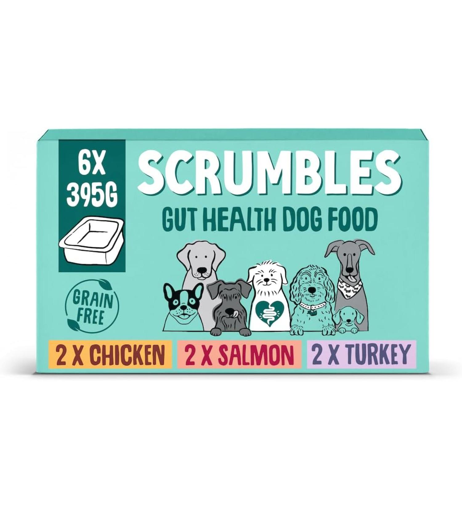 Scrumbles Natural Wet Dog Food Multipack 6x 395g Variety Pack - Buy Online on GoSupps.com