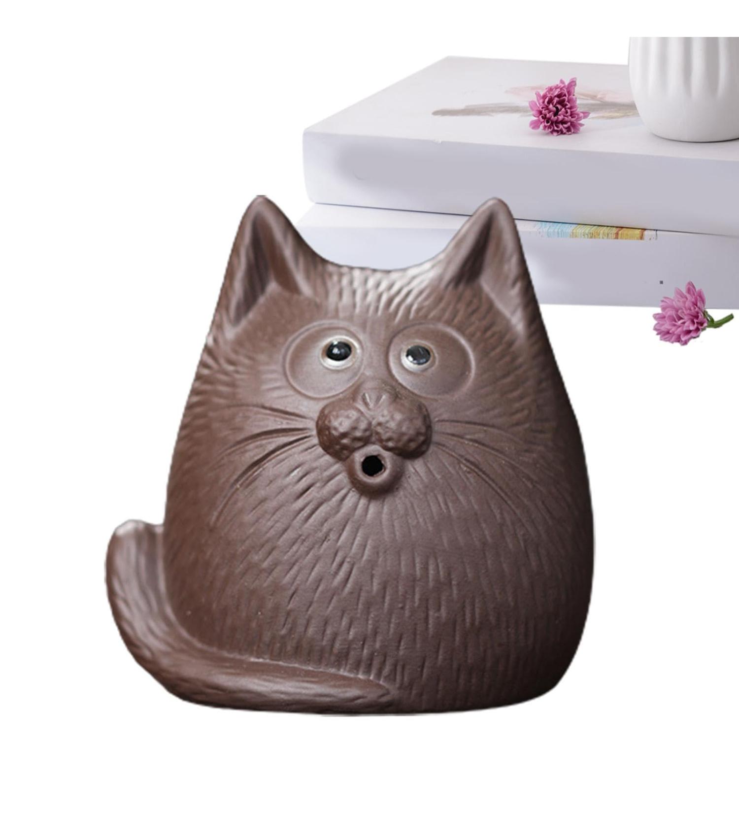  Povanjer Zisha Cute Cat Zisha Clay Tea Pet | Tea Pet Decoration | Decorative Pet Cat Sculpture Zisha Tea Culture Sculpture in Shop - Buy Online on GoSupps.com