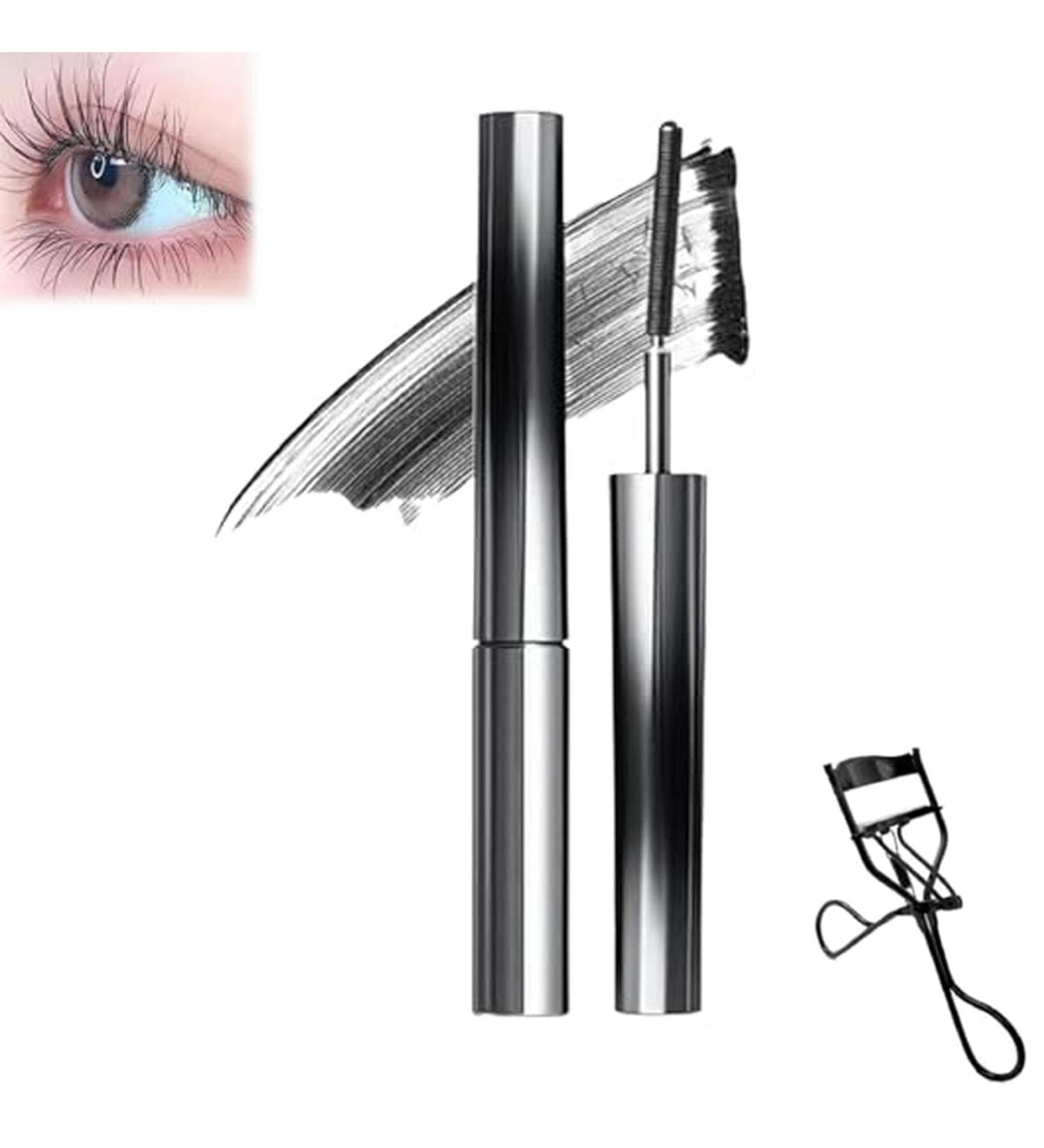 Amewix Mascara Amewix Lashes Mascara Waterproof Silk Fiber Mascara Amewix 3D Curling Eyelash Iron Mascara Long-Lasting Curl & Volume (Black) - Buy Online on GoSupps.com