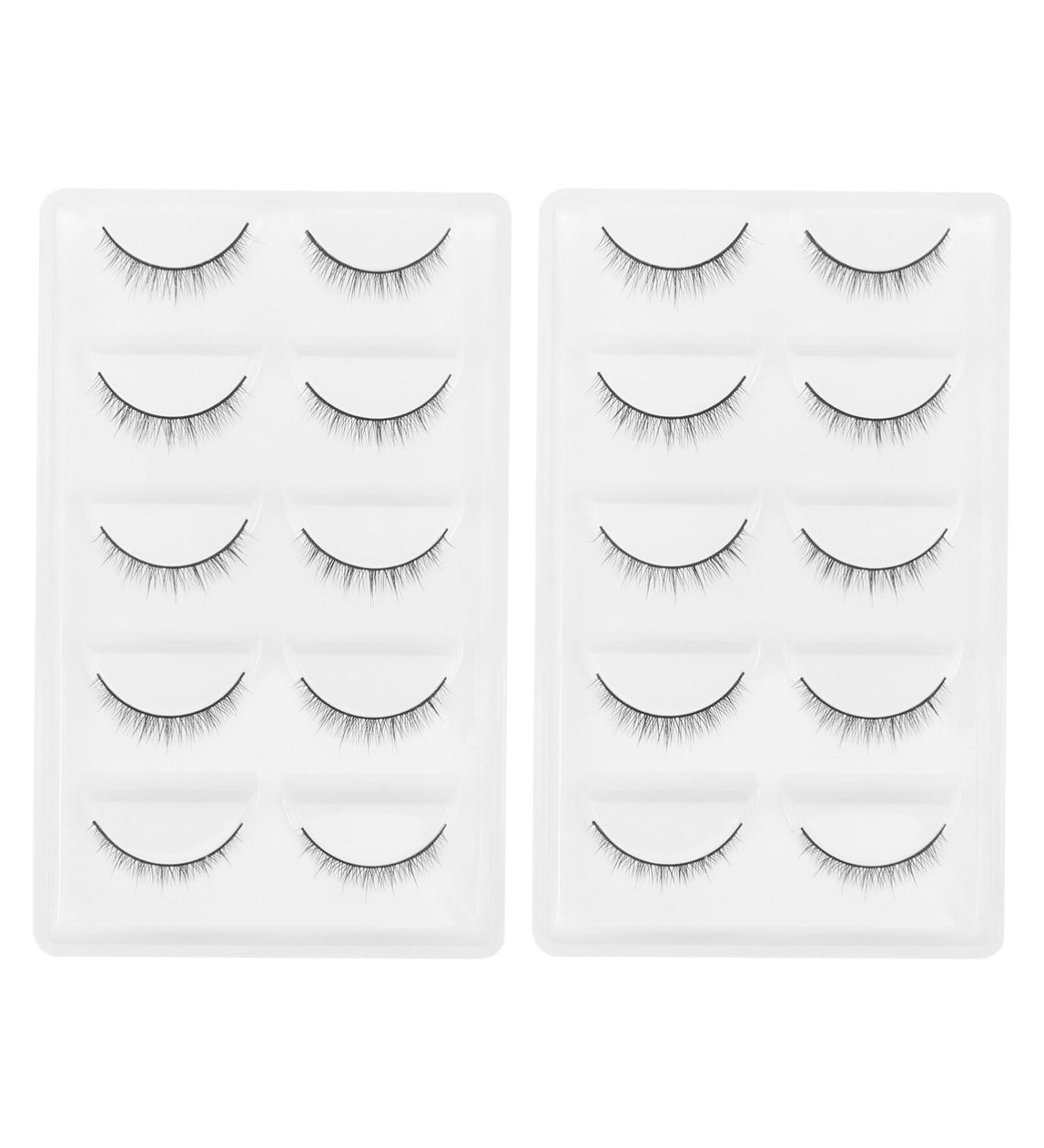 minkissy 20 Pairs Fake Eyelashes Accessories for Girls False Eyelashes Magnetic Make up Accessories Natural False Eyelashes Lash Accessories Girl Eyelash High-grade Fiber Su Cosmetic 5d