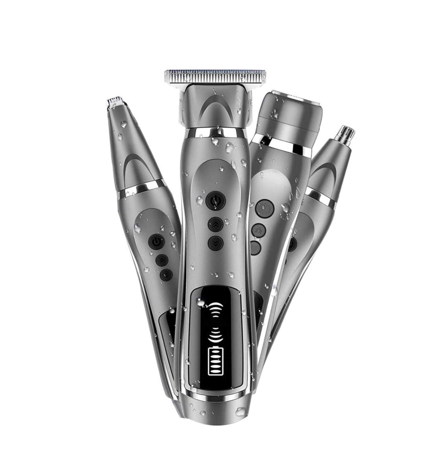 USB Rechargeable Nose Hair Trimmer - 4 in 1 Men's Grooming Kit | Painless Ear & Nose Hair Remover for Optimal Care - Buy Online on GoSupps.com