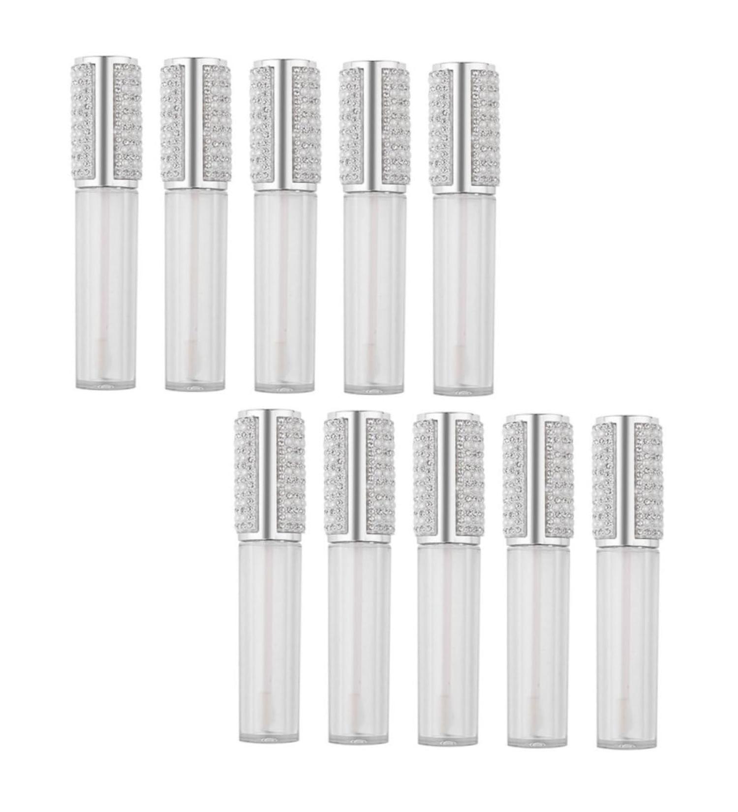 Veemoon Lot de 10 Tubes Gloss L vres Ronds 5 Ml Rechargeables Transparents pour Maquillage DIY Cosm tiques Portables - Buy Online on GoSupps.com