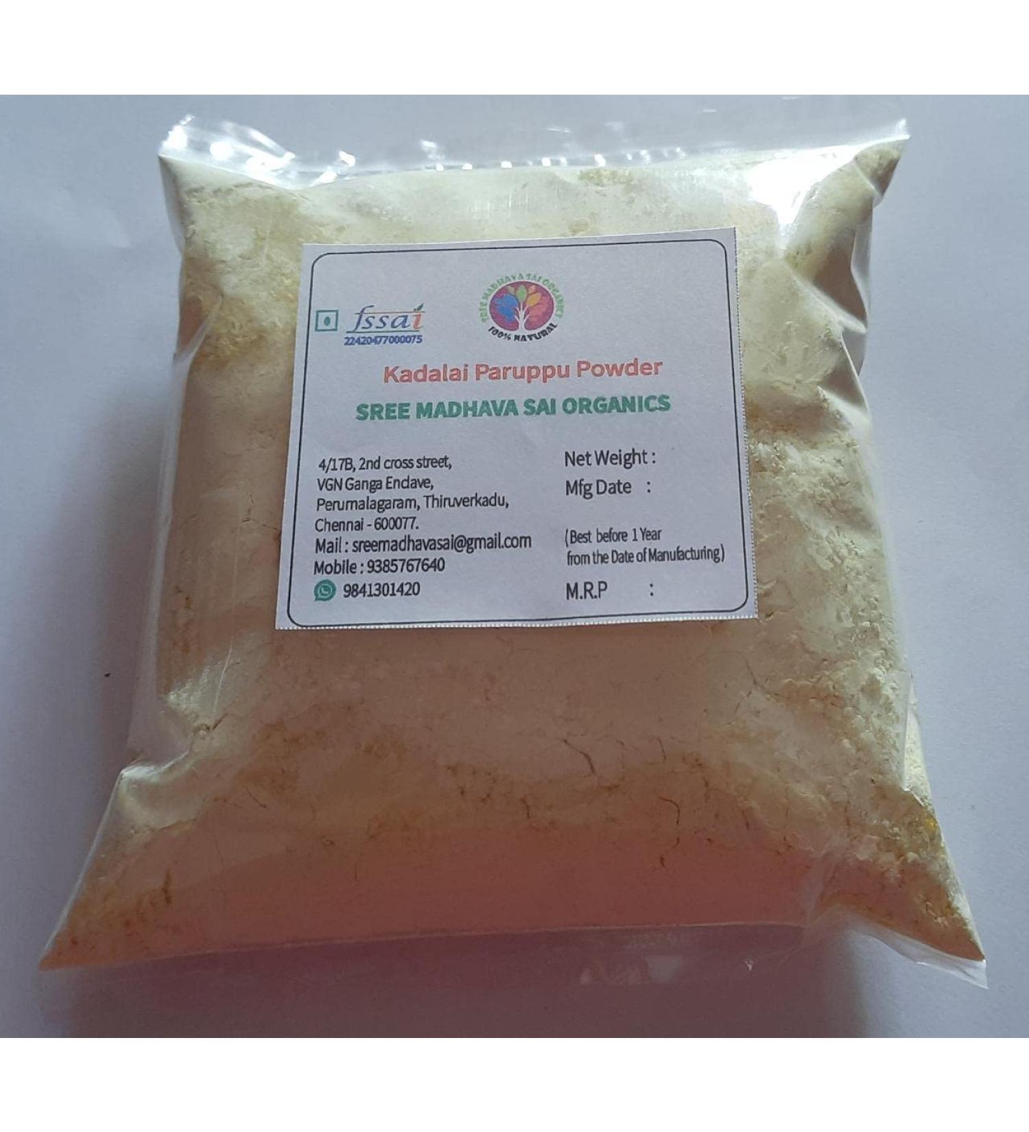 AOZA Sree Madhava Sai Organics Powder of Besan/Gram Flour/Kadalai Paruppu - 100 Grams - Buy Online on GoSupps.com