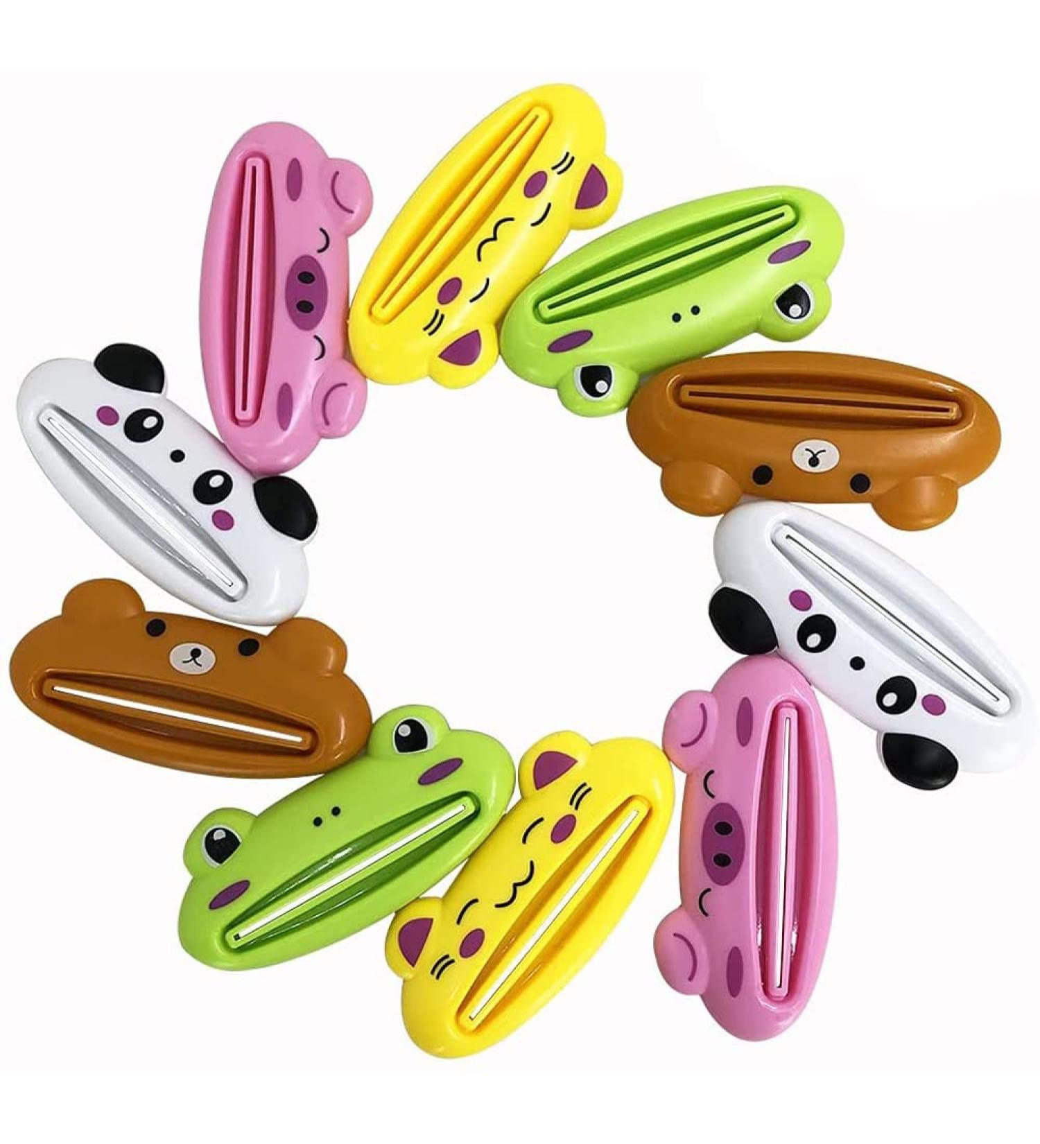 Z C Toothpaste Tube Squeezer Dispenser Sonku 10 Pack Cartoon Animal Plastic Toothpaste Clips for Bathroom - Buy Online on GoSupps.com